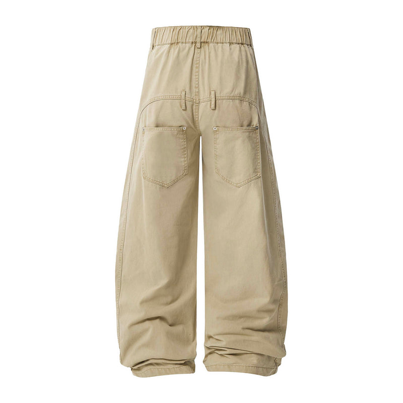 Omirad Vintage Wide-Leg Stacked Barrel Pants | 100% Cotton