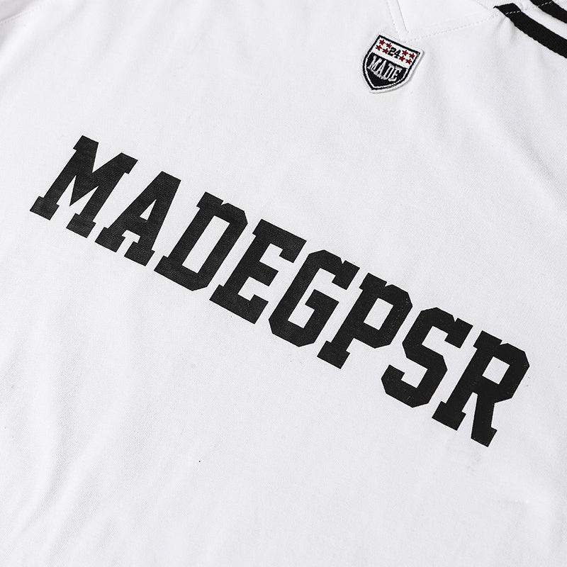 Men's Football-Inspired Stripe Cotton Jersey | MADEGPSR