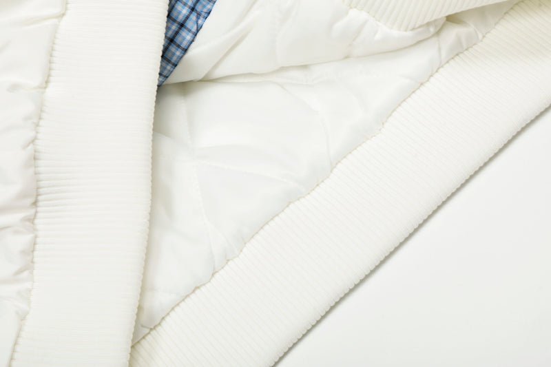 Reversible Check Collar Padded Bomber Jacket | SEAKOFF