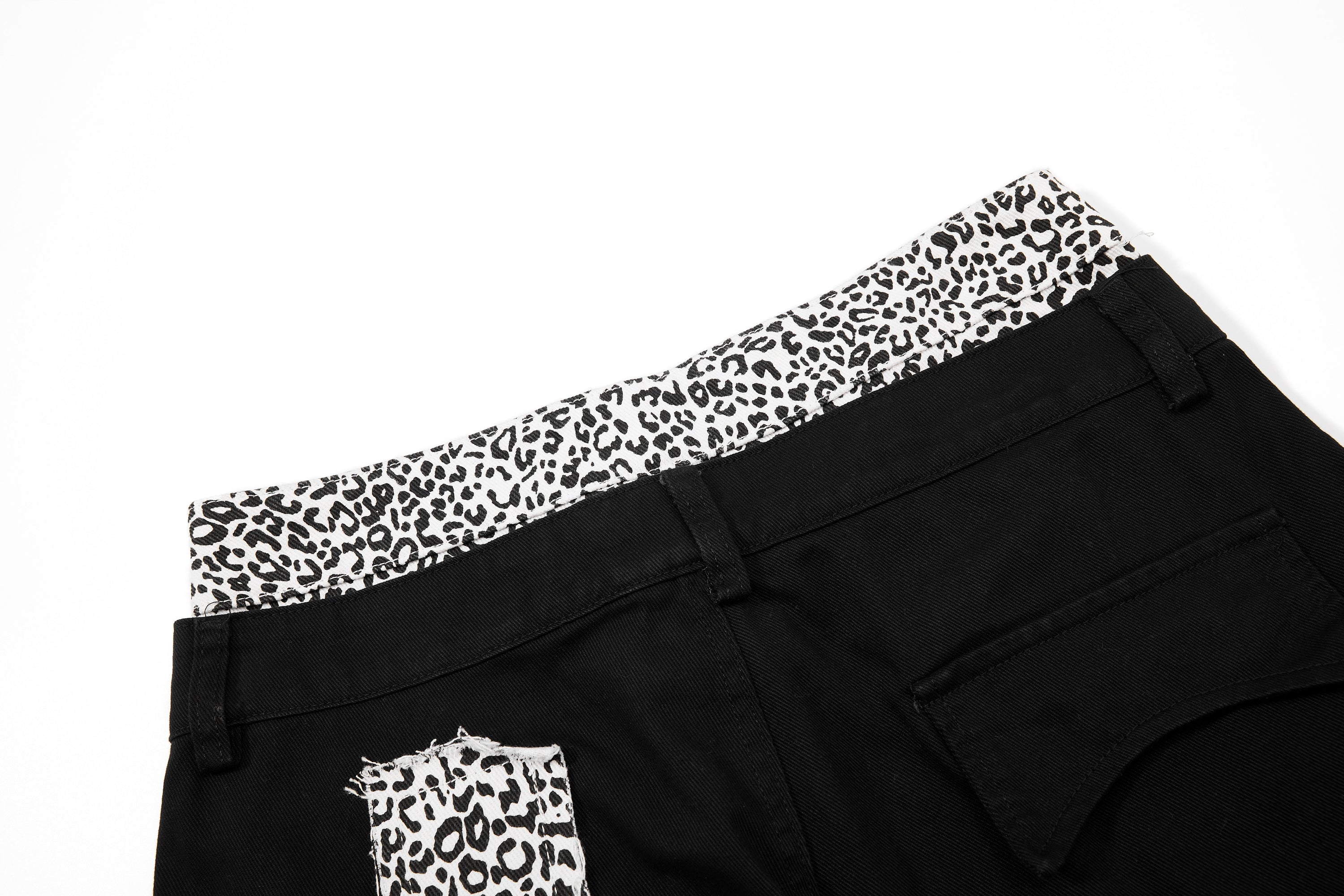 Leopard Cross Utility Cargo Pants | Wide-Leg Streetwear