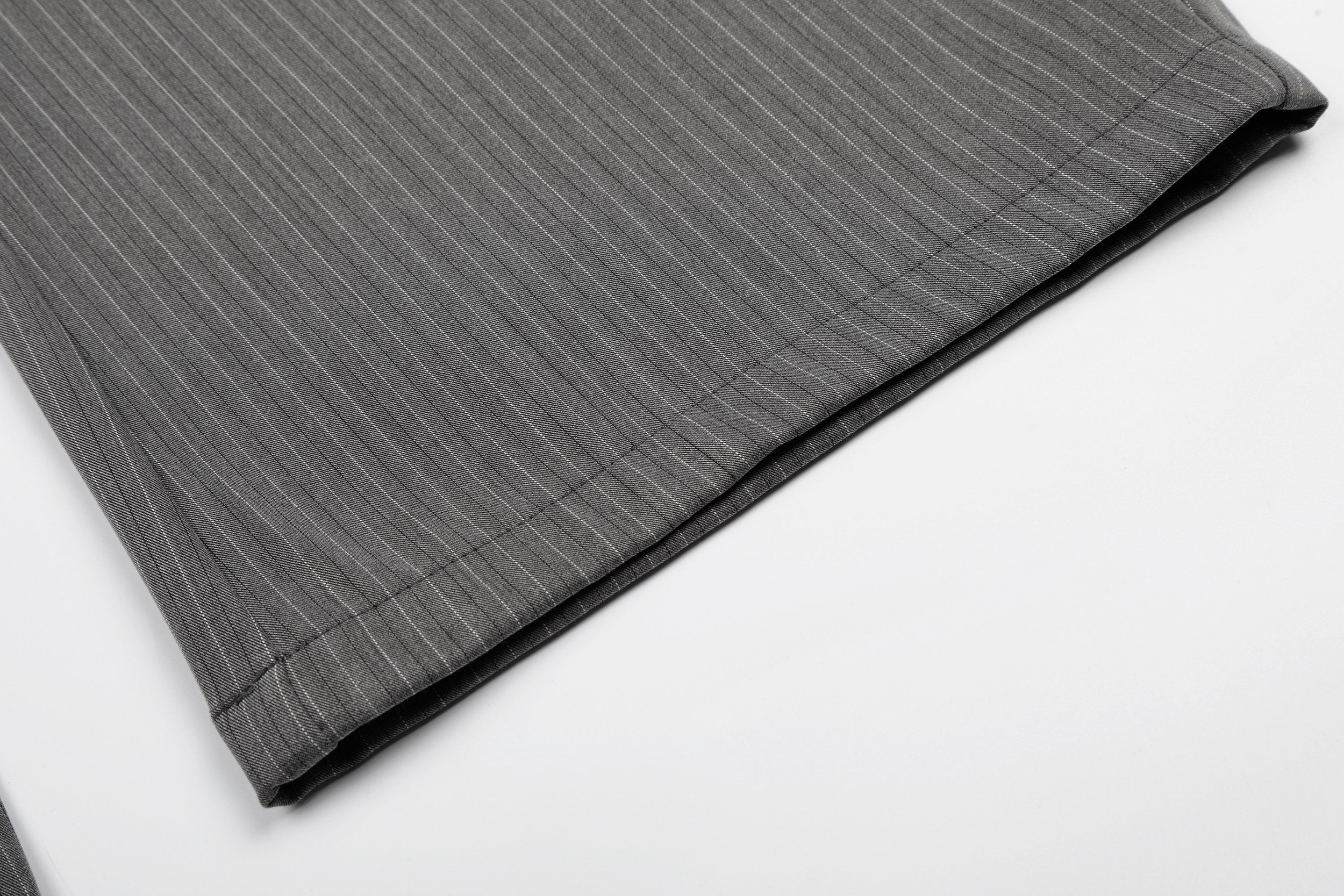 Pinstripe Wide-Leg Pants with Music Staff Graphic | Omirad