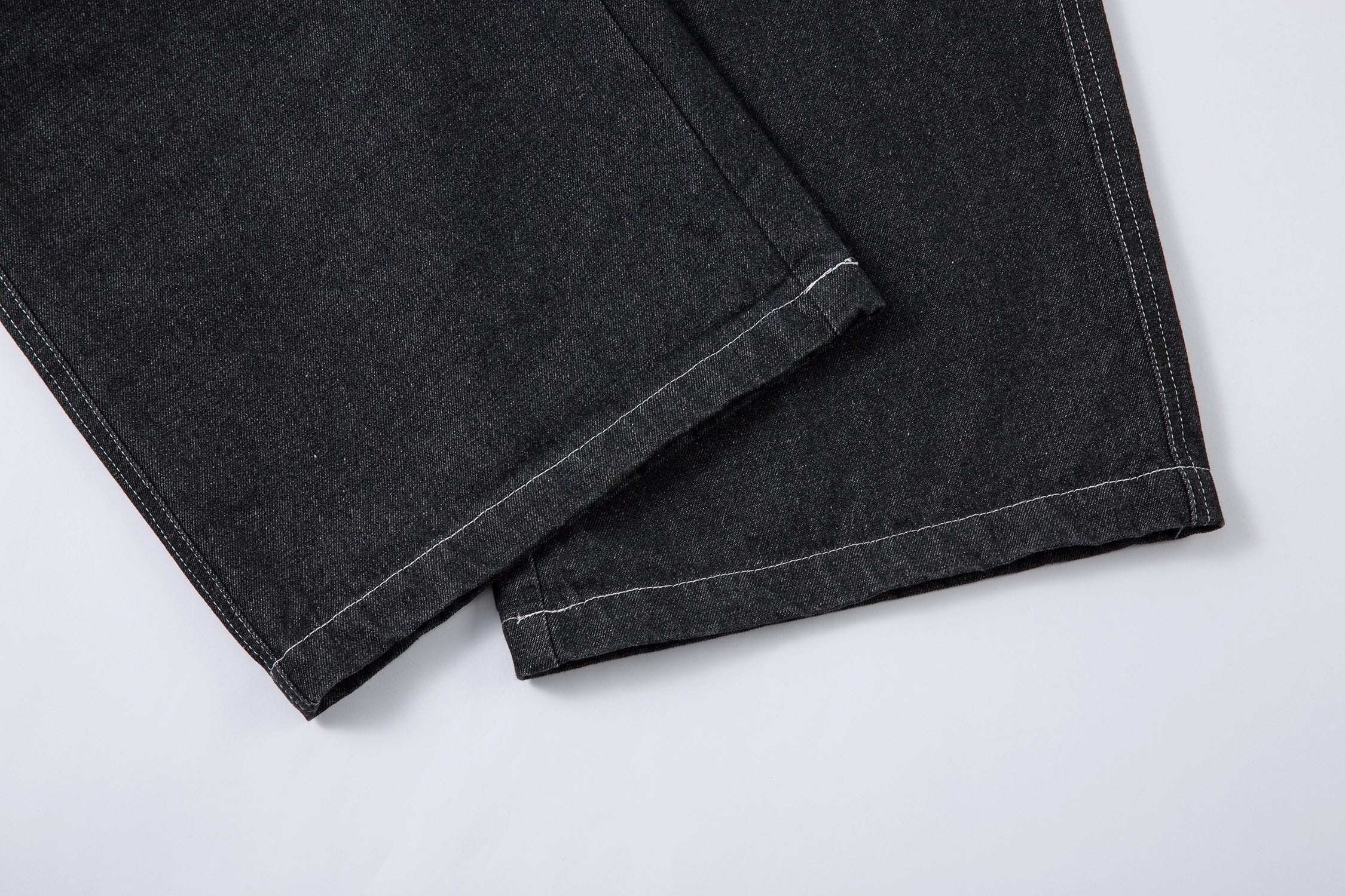 Omirad Stacked Cargo Wide-Leg Jeans | Black Denim