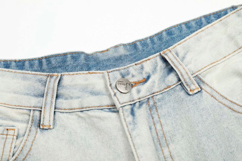 Light Washed Wide-Leg Jeans | Oversized Baggy Denim