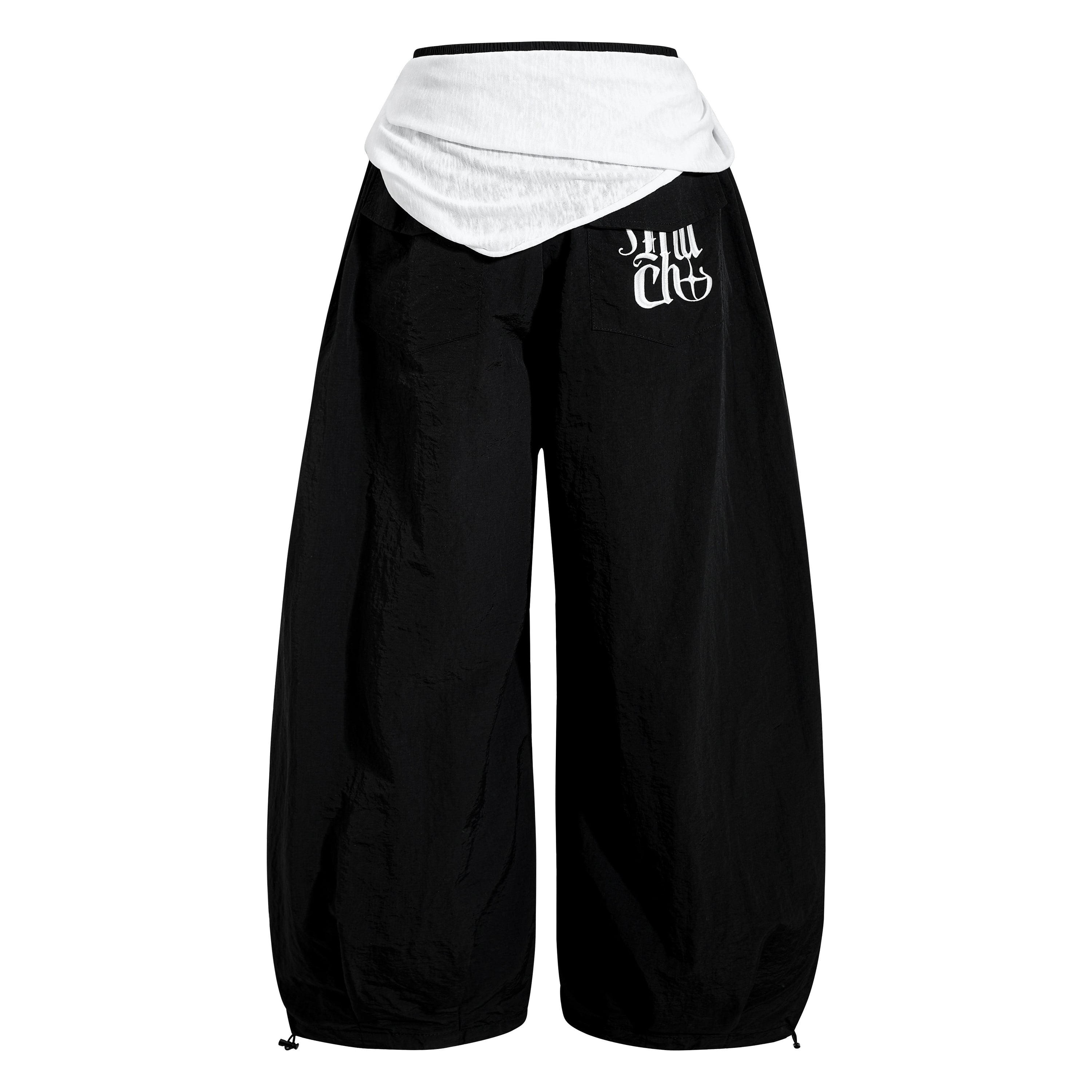 Omirad Layered Utility Wide-Leg Pants | Streetwear Nylon