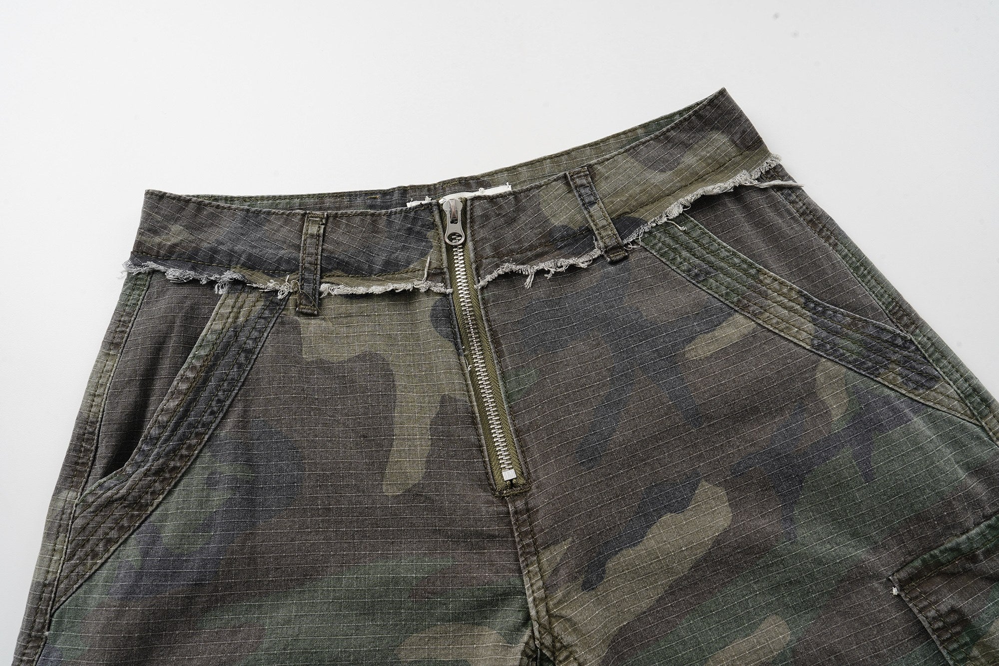 Camouflage Cargo Shorts | Oversized Wide-Leg Streetwear