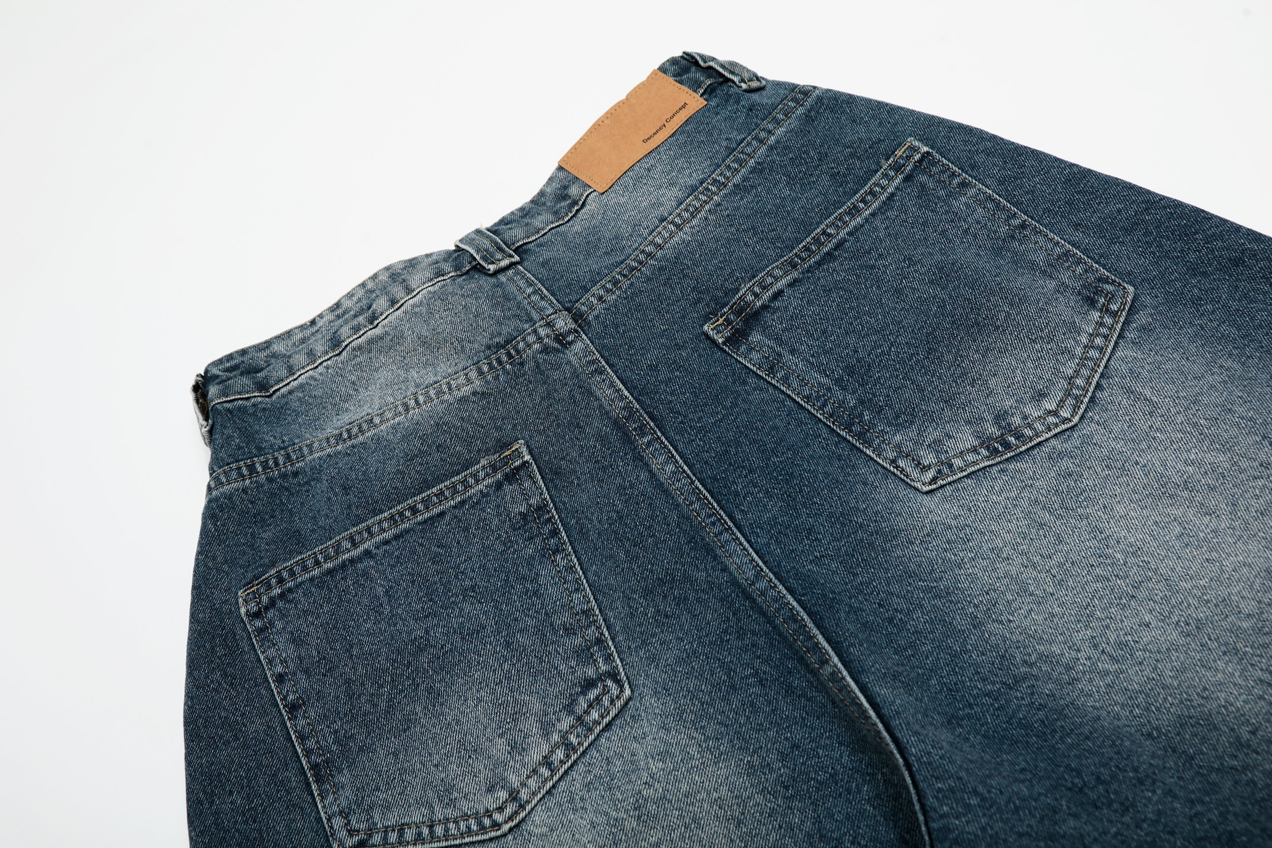 Omirad Studded Wide-Leg Denim Shorts | Vintage Wash Jorts