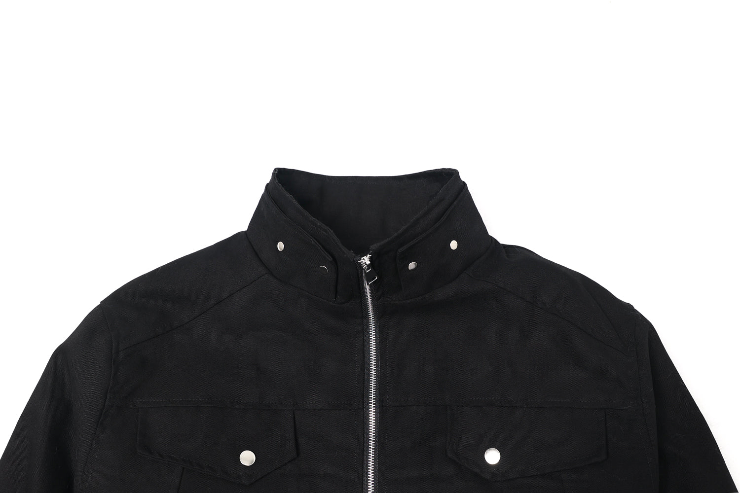 Men's High-Neck Utility Zip Jacket | Streetwear Bomber