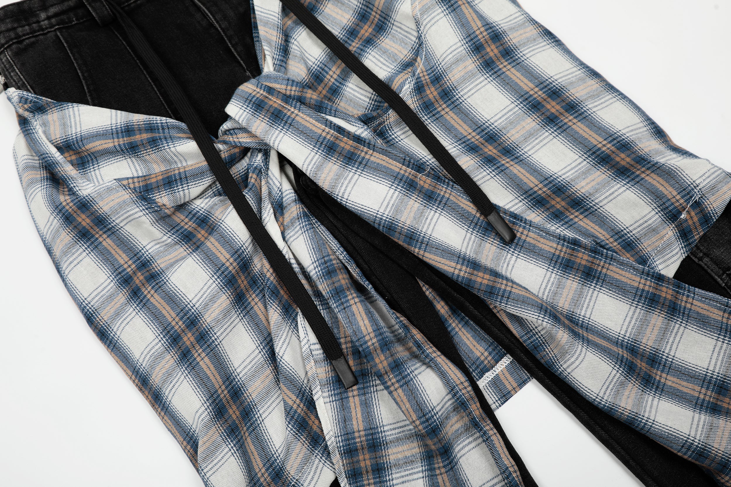 Omirad Layered Plaid Skirt-Pants | Deconstructed Streetwear