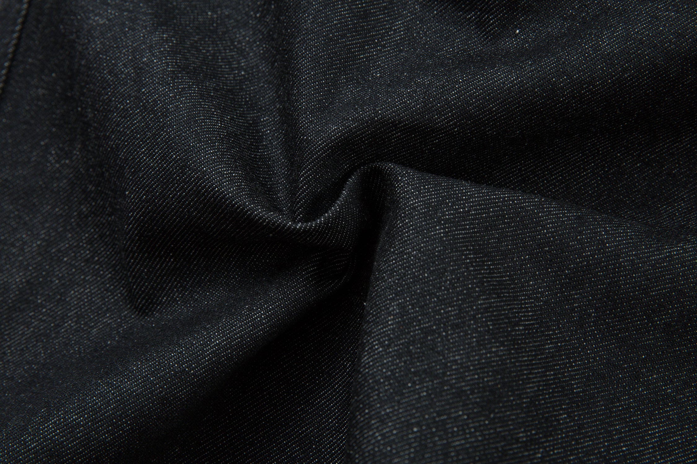 Structured Pleat Wide-Leg Dark Denim Pants | Omirad