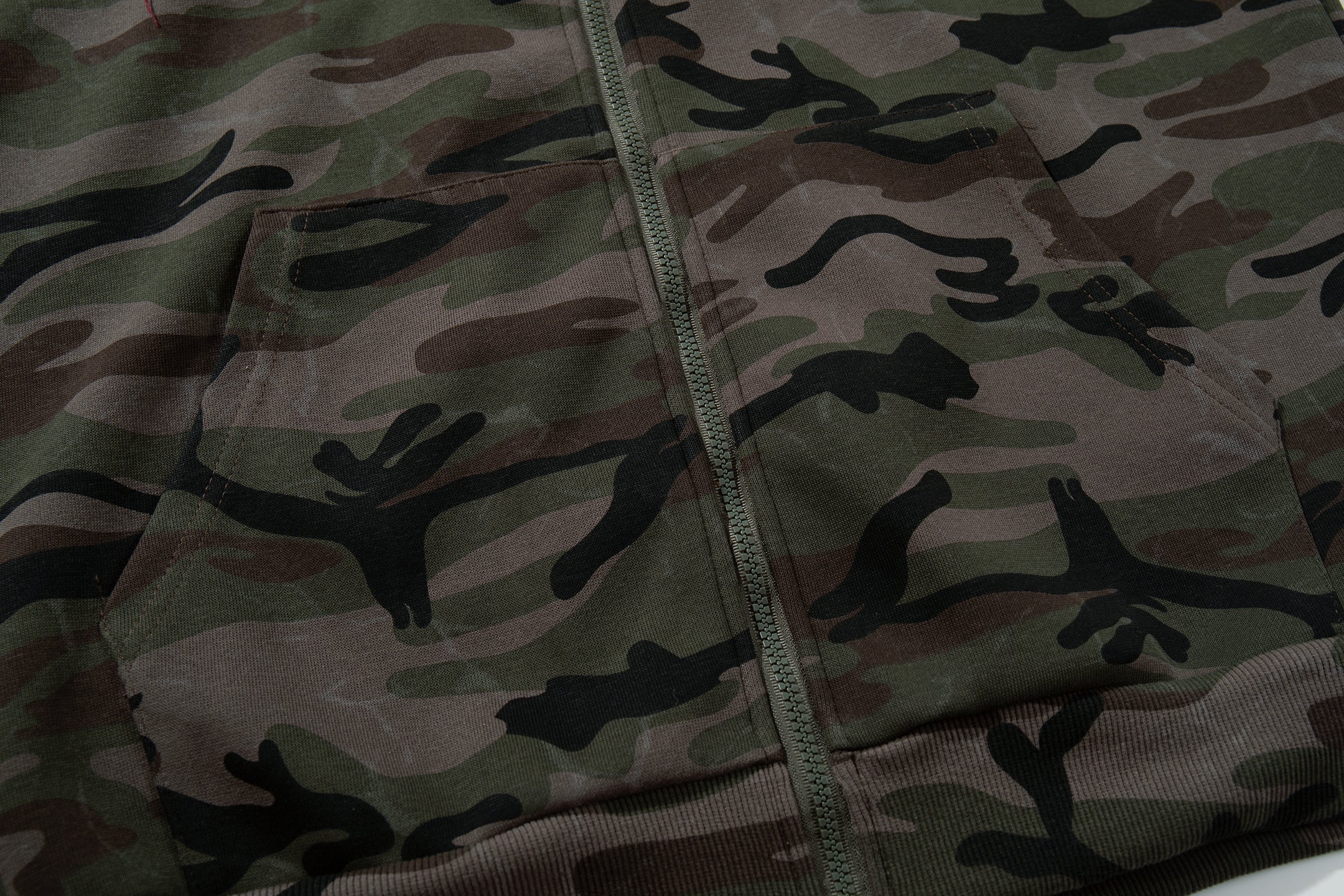 Omirad Camo Zip-Up Hoodie | Chenille Varsity Street Hoodie