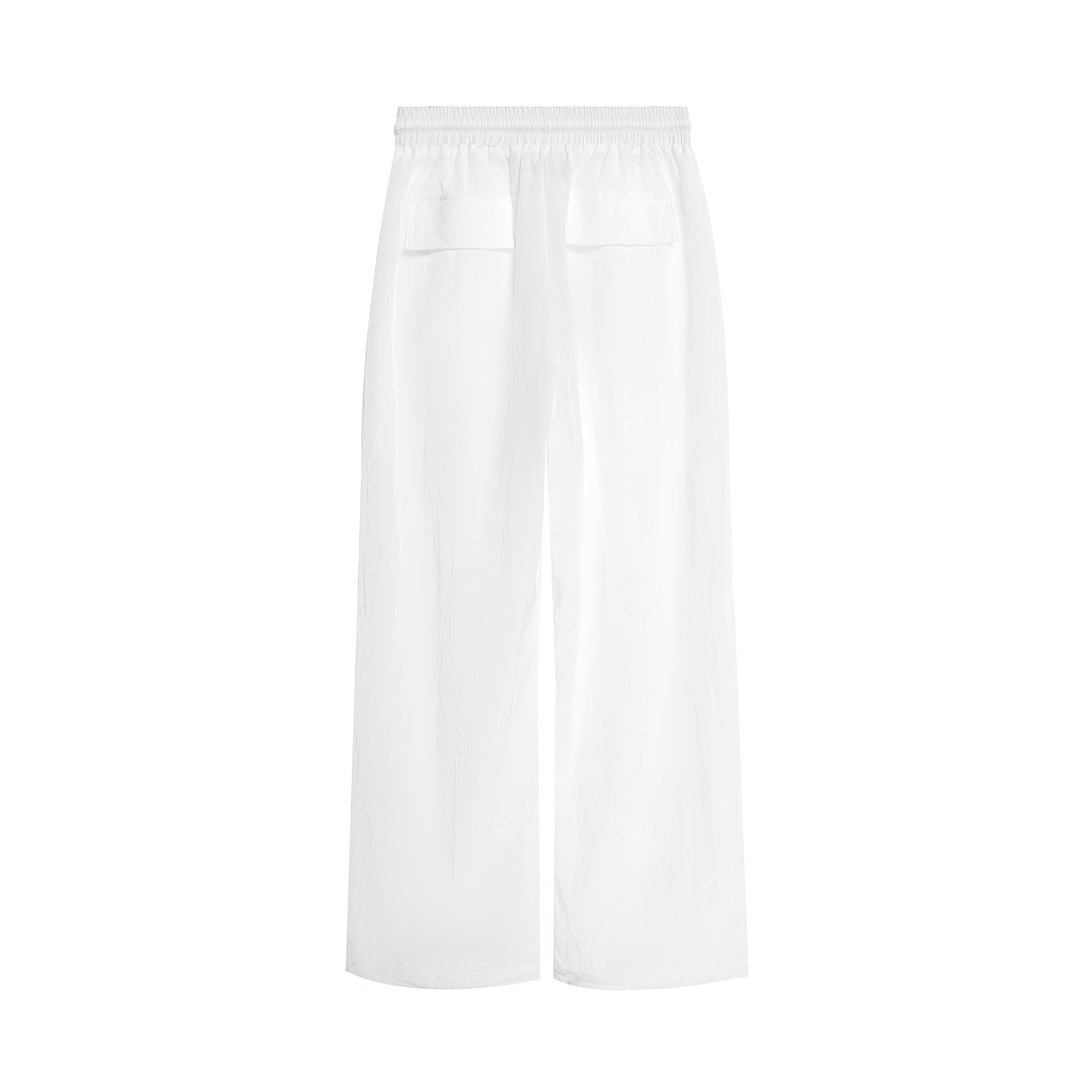 Omirad Sheer Nylon Wide-Leg Track Pants | Translucent Street Style