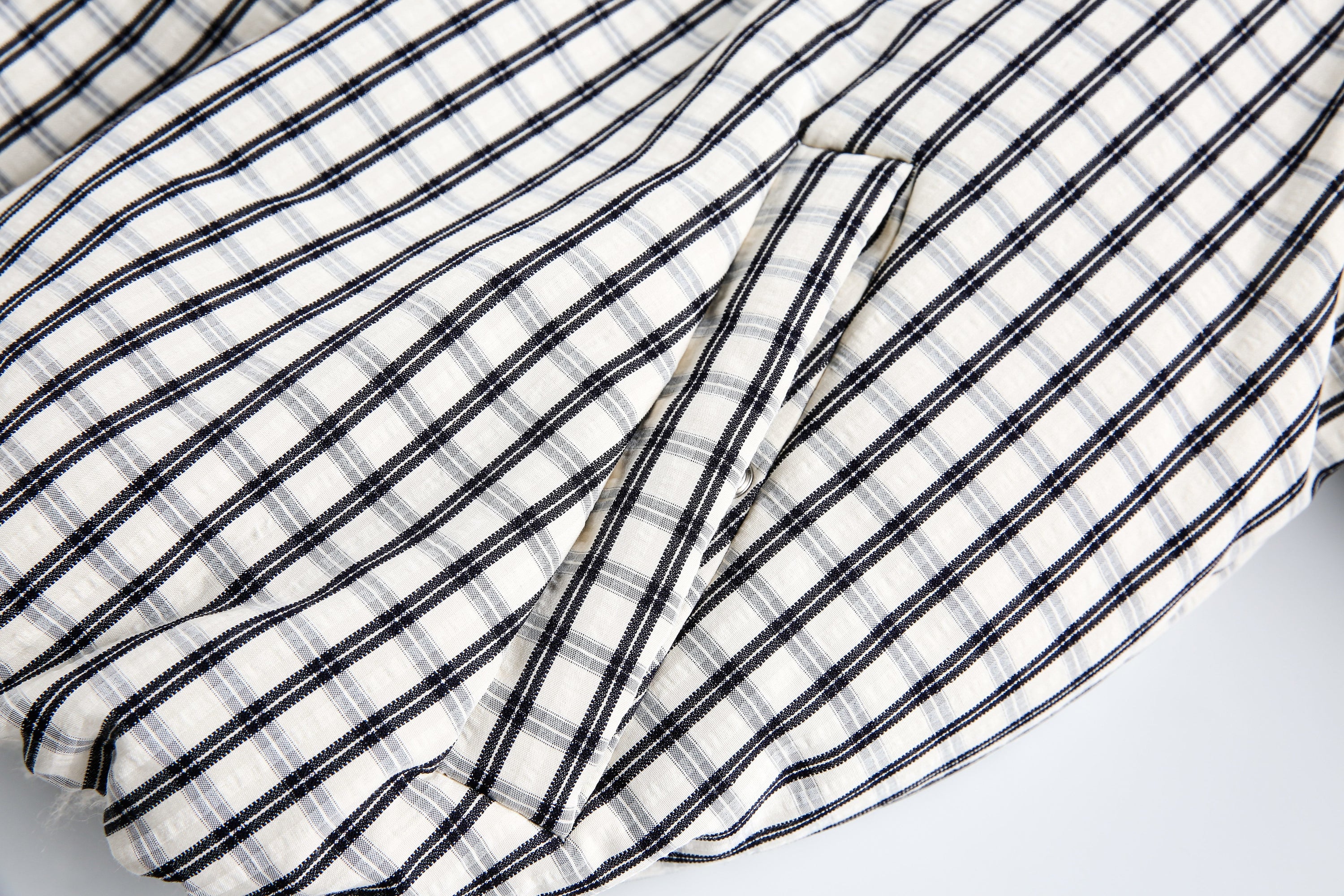 Checkered Faux-Fur Lined Oversized Jacket | SEAKOFF