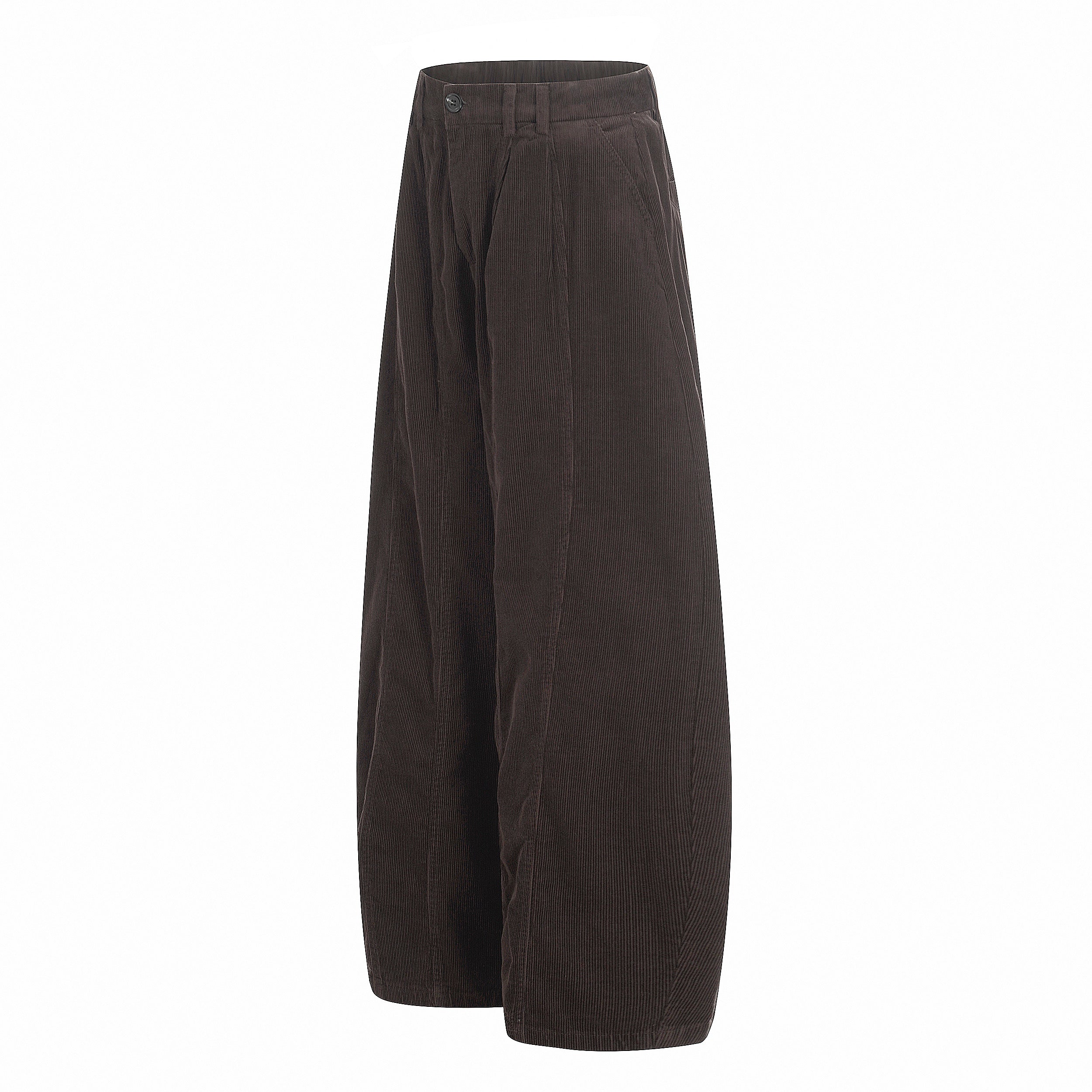 Omirad Wide-Leg Corduroy Pants | 100% Cotton Pleated Trousers