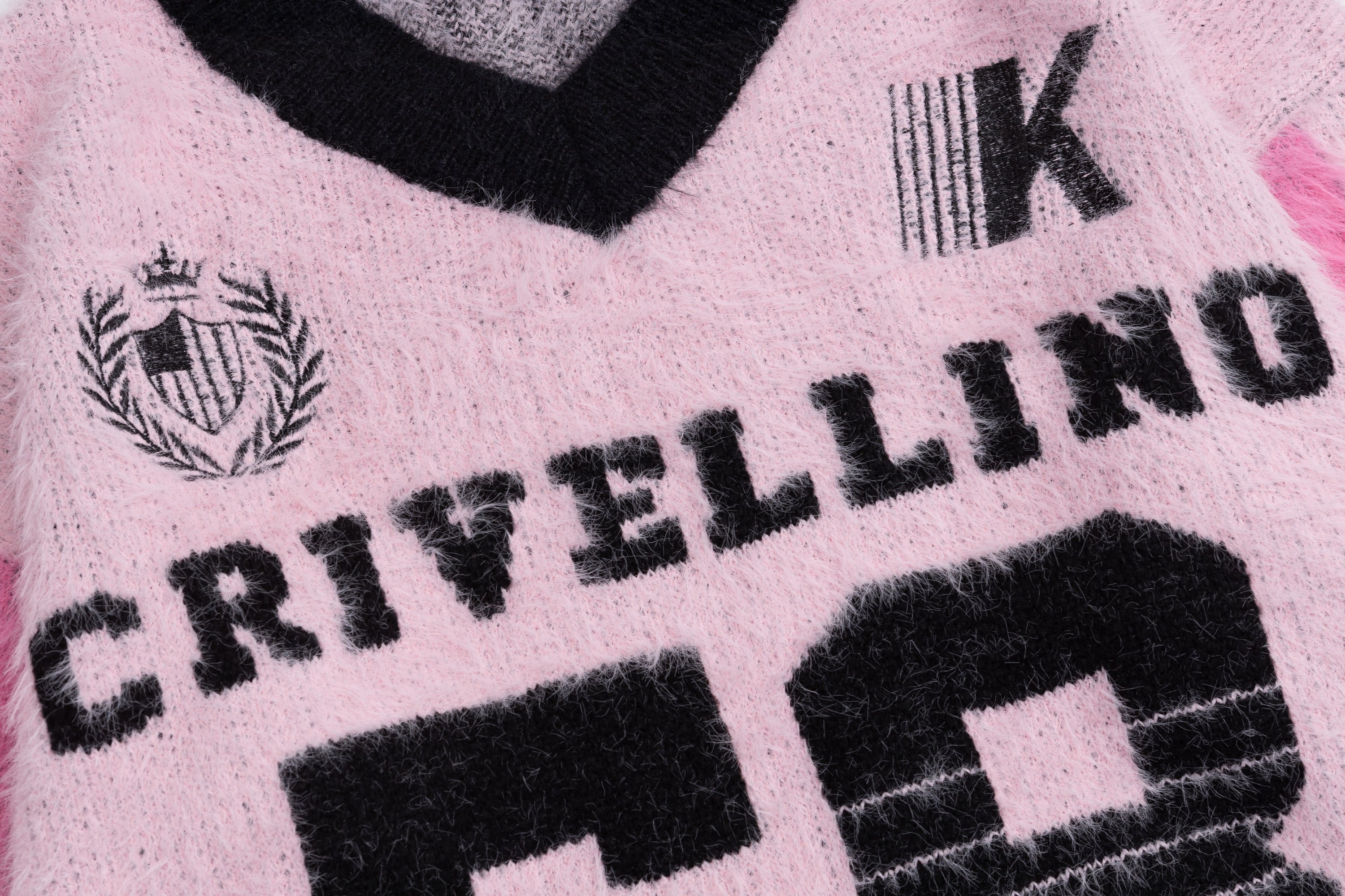 Crivellino 58 Retro Varsity Fuzzy Knit Sweater | Collegiate