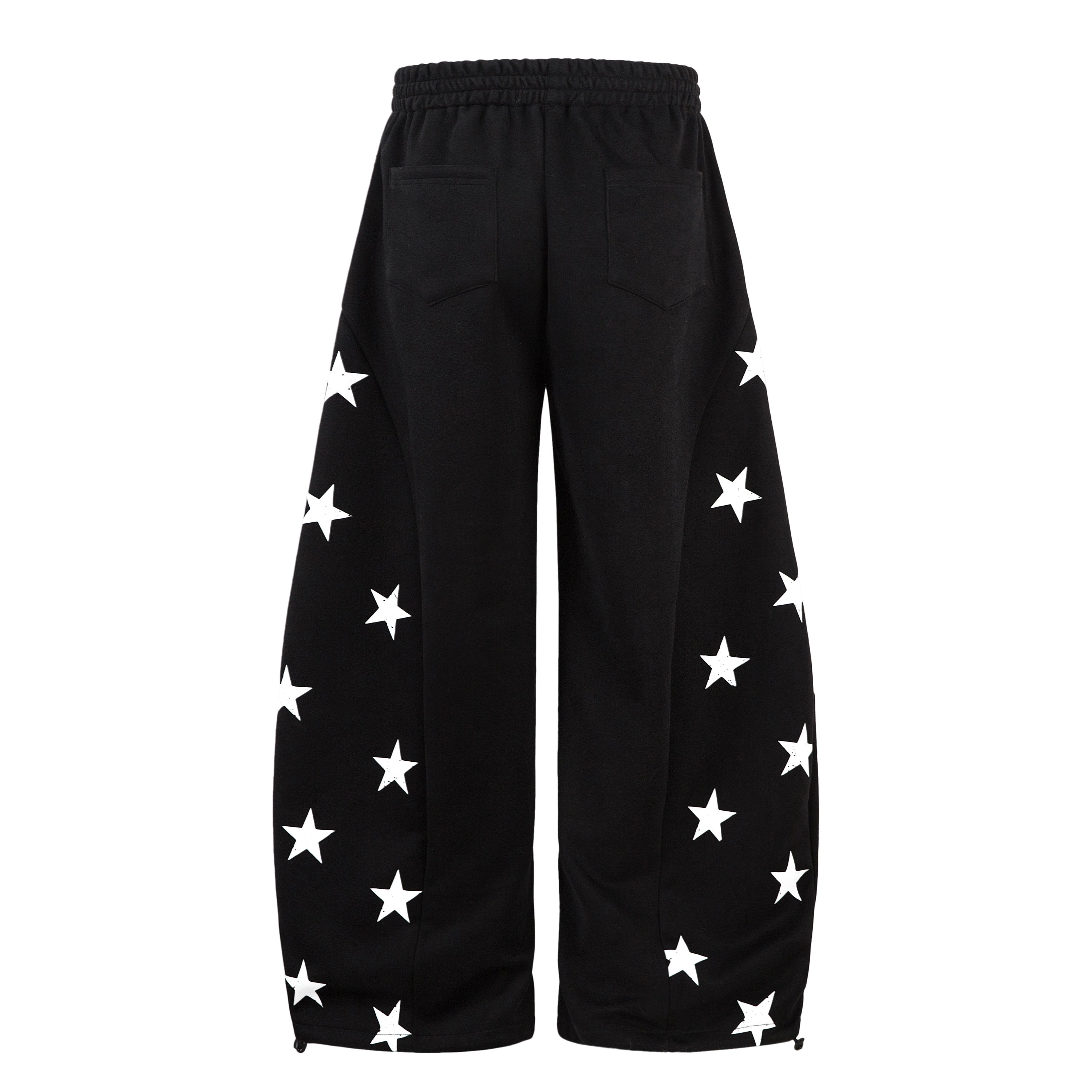 Omirad Star Paneled Wide-Leg Sweatpants | Y2K Streetwear