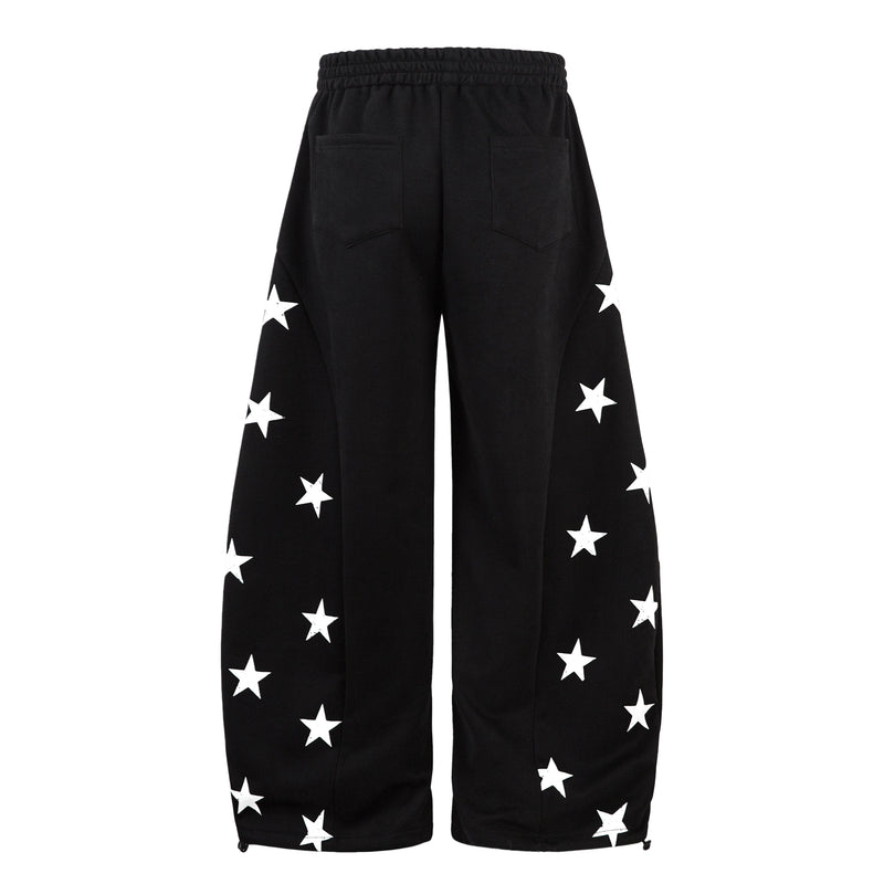 Omirad Star Paneled Wide-Leg Sweatpants | Y2K Streetwear