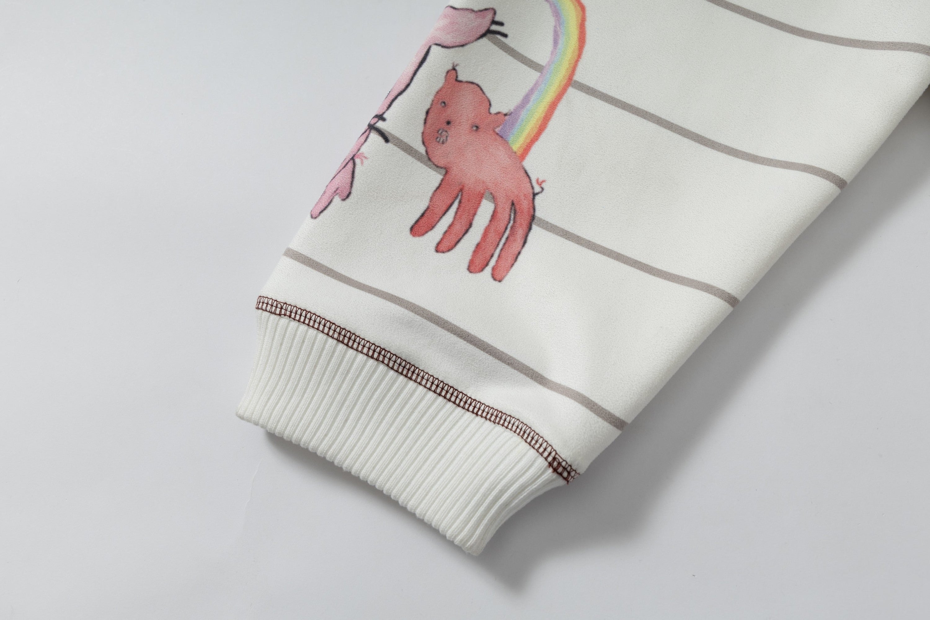 All-Over Hand-Drawn Graphic Zip-Up Hoodie | Streetwear