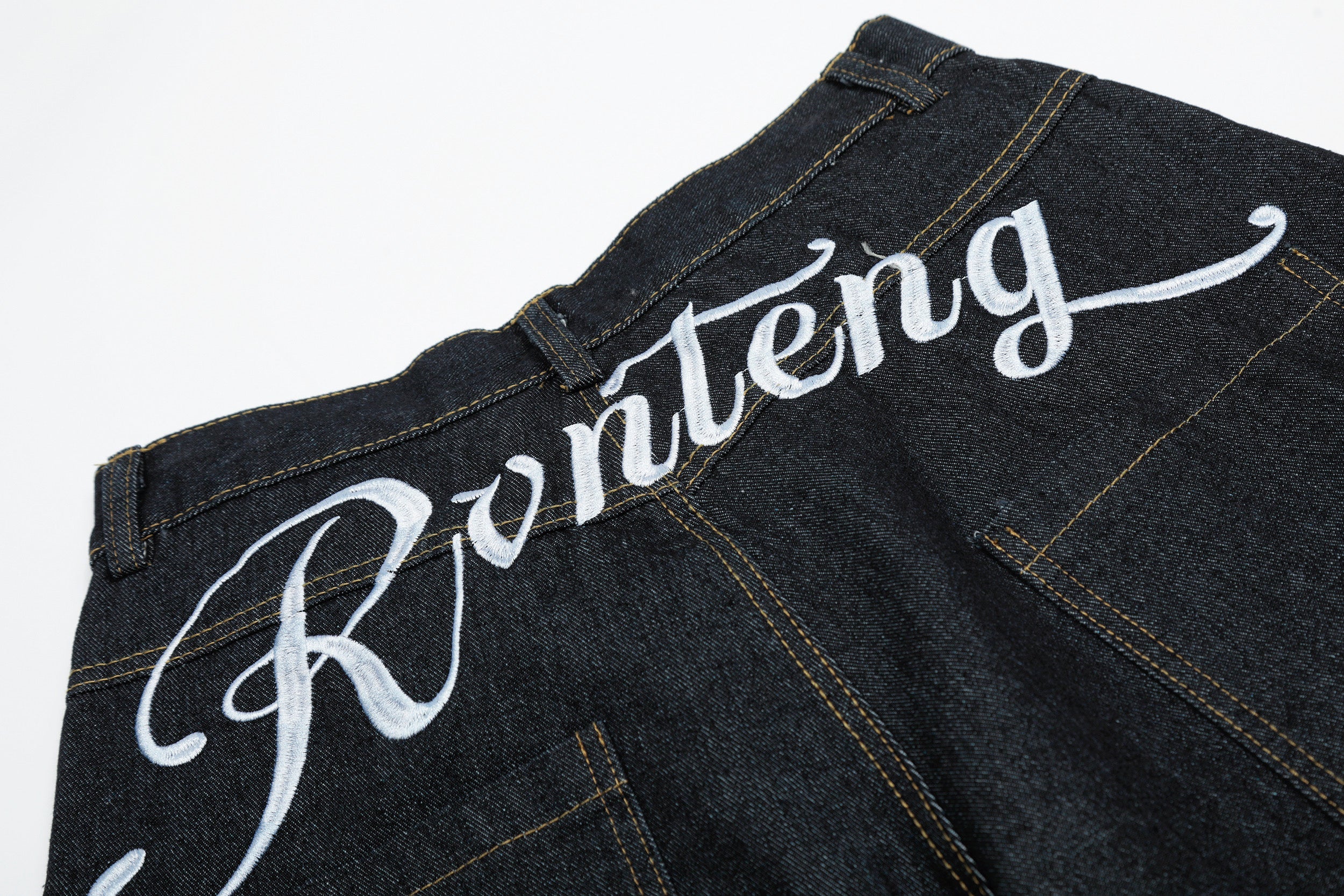 Omirad Arc Stitch Wide-Leg Denim Jeans | Y2K Streetwear
