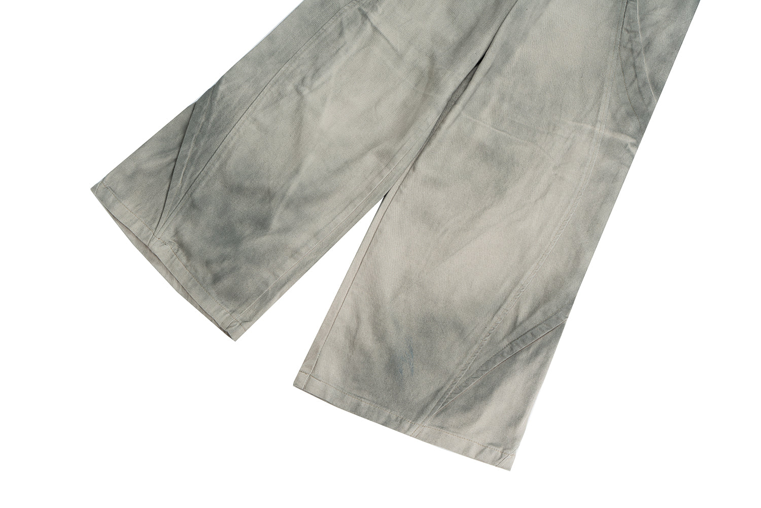 Washed Grey Wide-Leg Utility Pants | 100% Cotton Streetwear