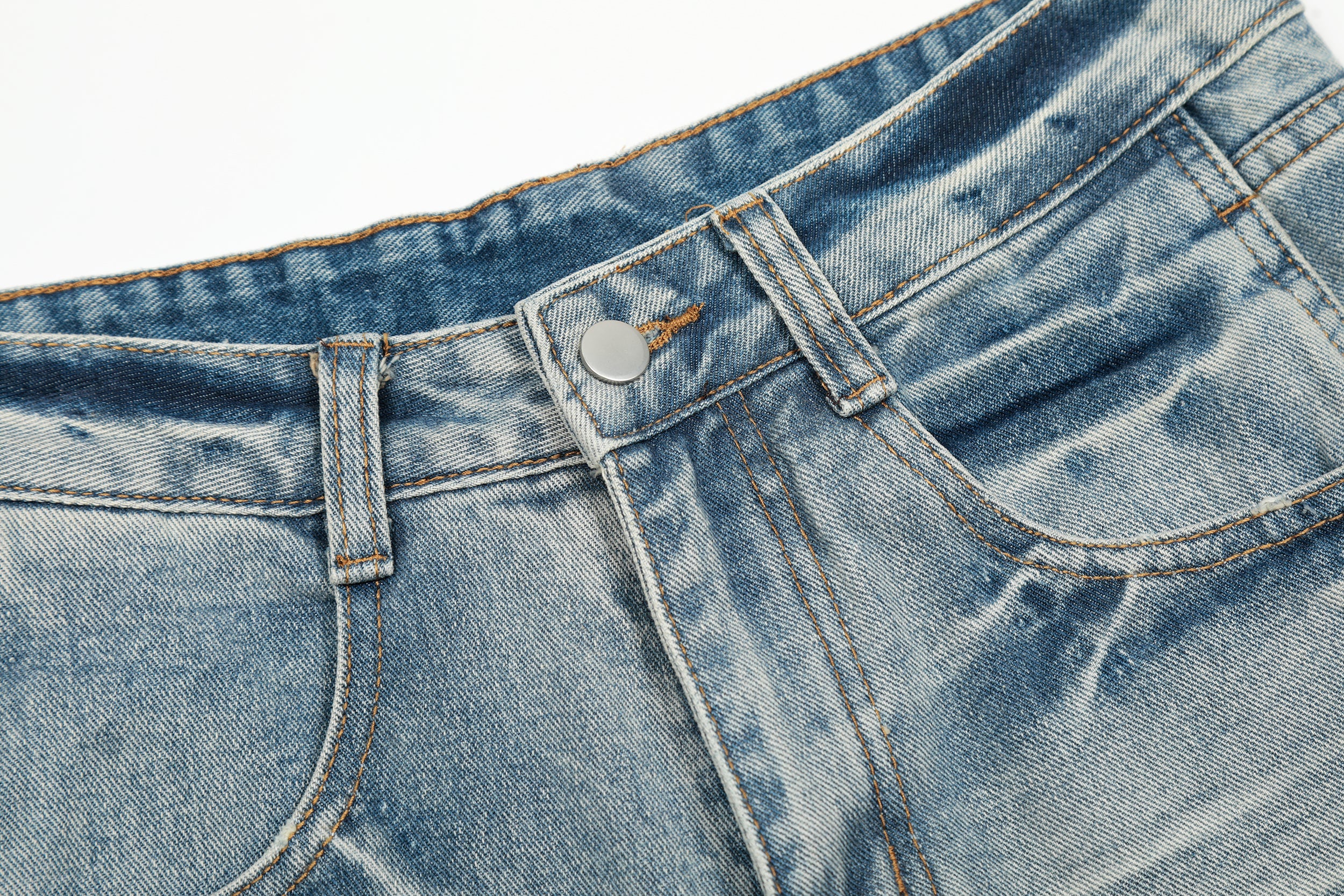 Omirad Vintage Wash Wide-Leg Denim Pants | Oversized Fit