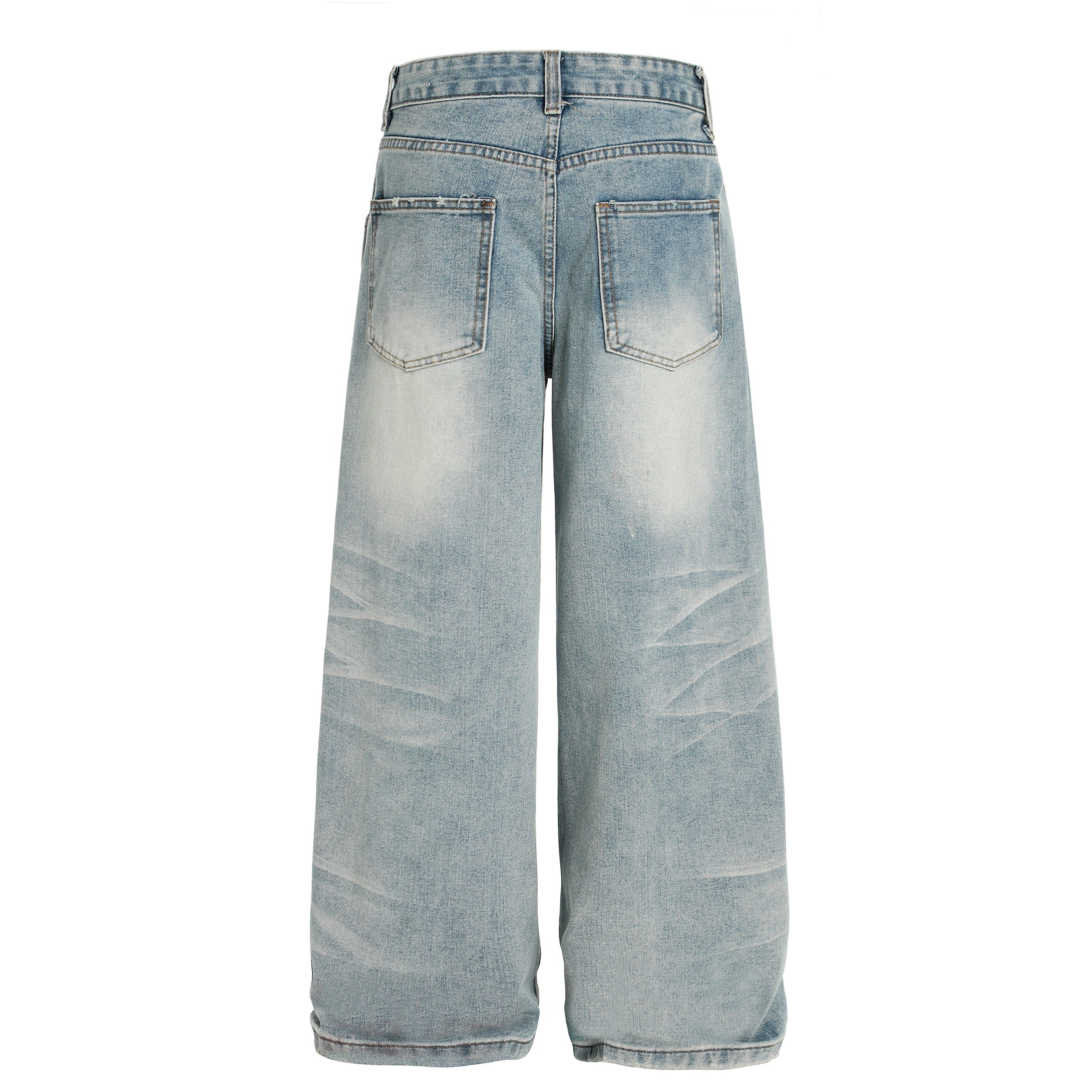 Omirad Vintage Wash Wide-Leg Denim Pants | Oversized Fit