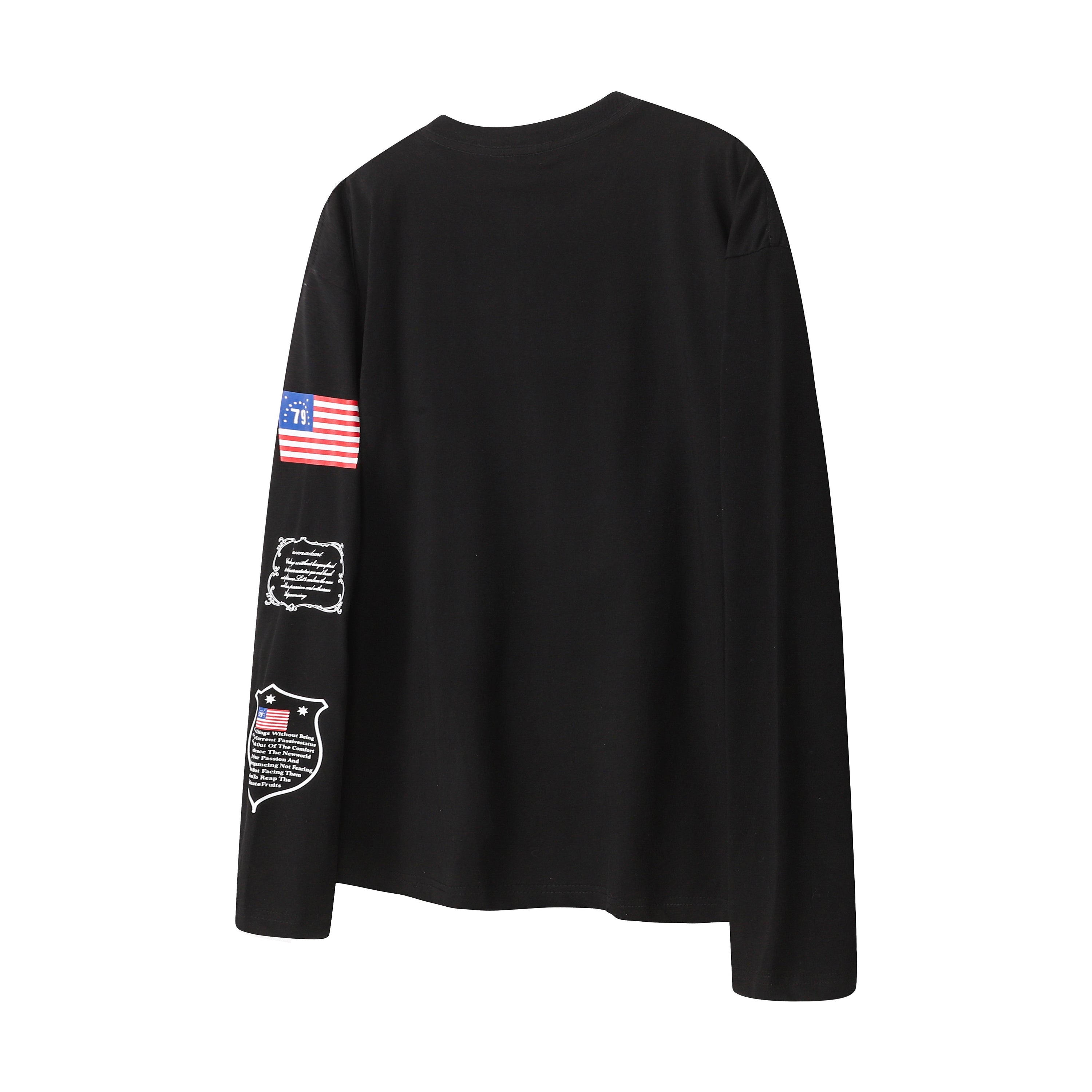 Homemade Flag Graphic Long Sleeve Tee | Oversized Streetwear