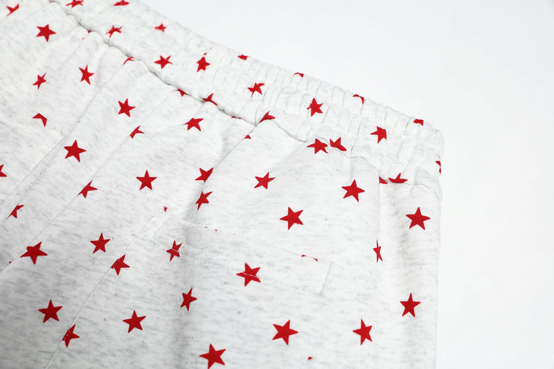 Omirad Star Print Wide-Leg Sweatpants | Streetwear