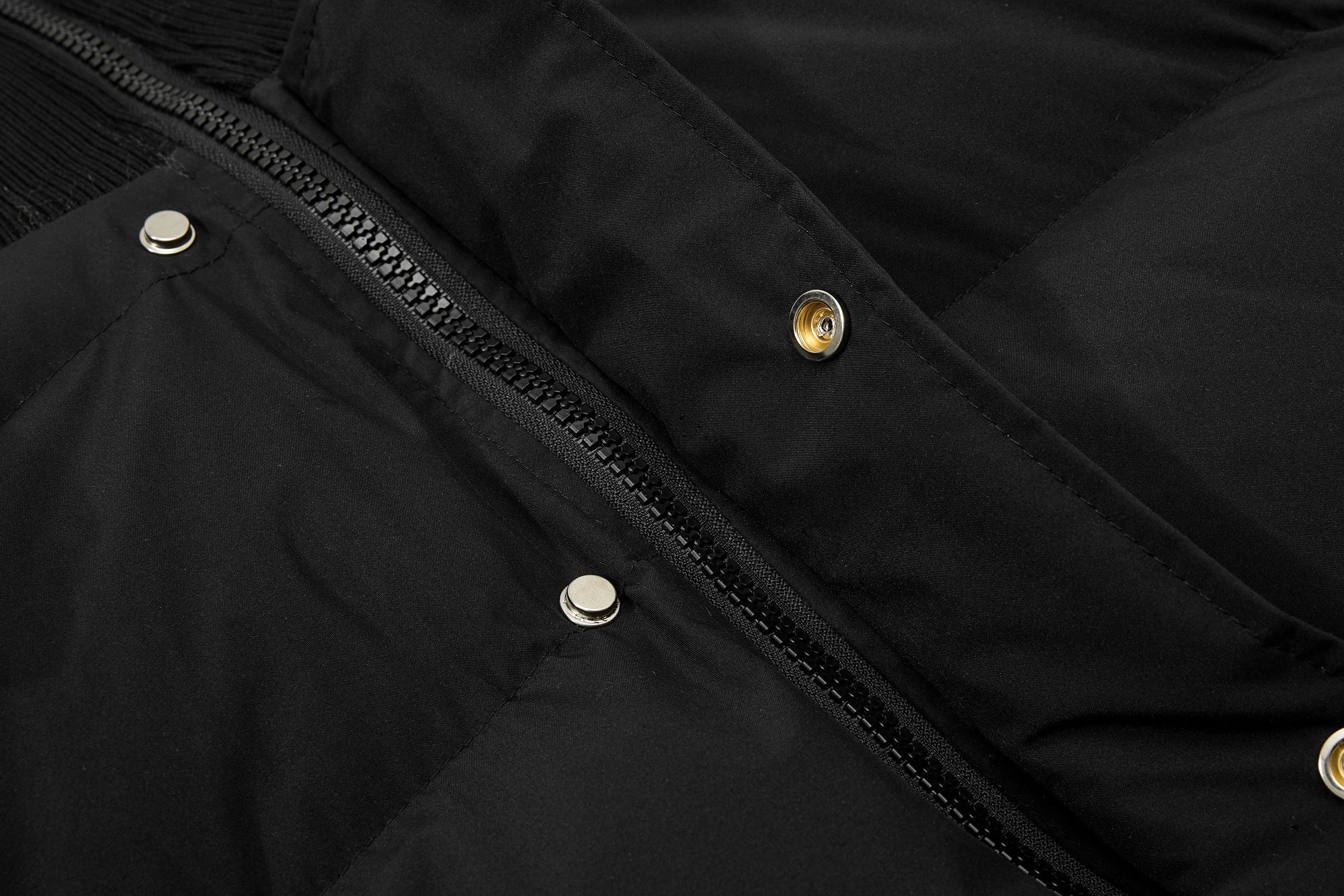 Omirad Fur-Trim Puffer Jacket | Black Hooded Bomber