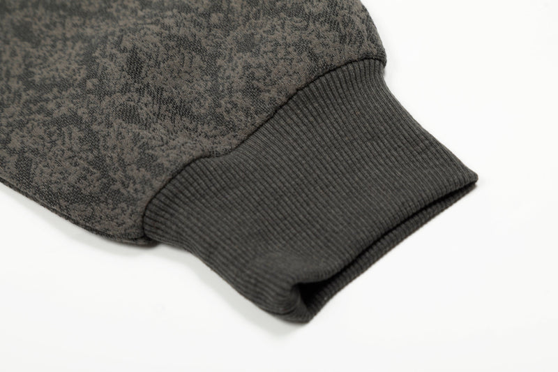 Omirad All-Over Patterned Zip-Up Hoodie | Streetwear