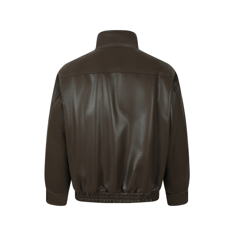 Fireman-Clasp PU Jacket | Utilitarian Street Style