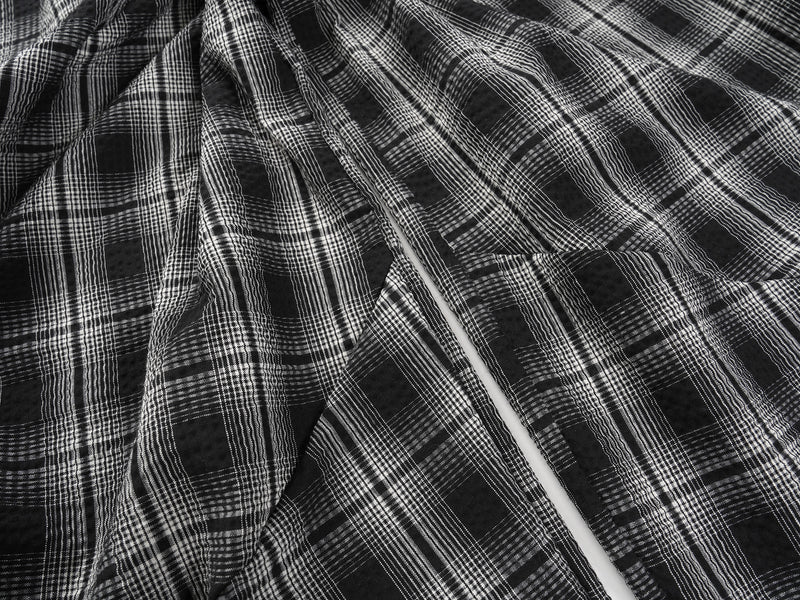 Omirad Plaid Wide-Leg Track Pants | Vintage Streetwear