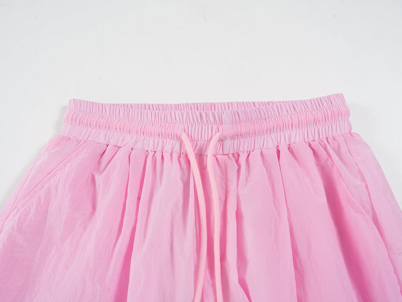 Omirad Sheer Nylon Wide-Leg Track Pants | Translucent Street Style