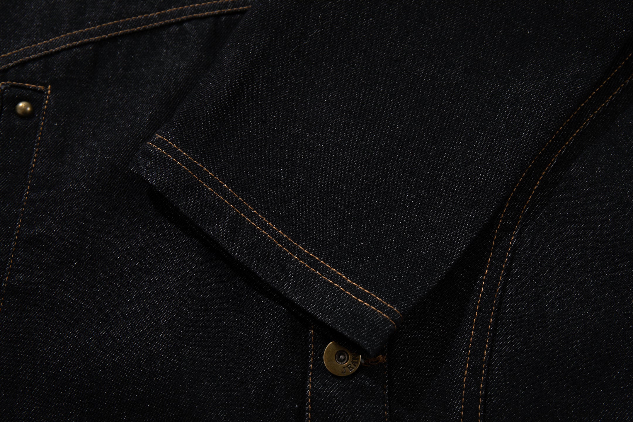 Omirad Curved Seam Denim Jacket | Dark Indigo Cotton