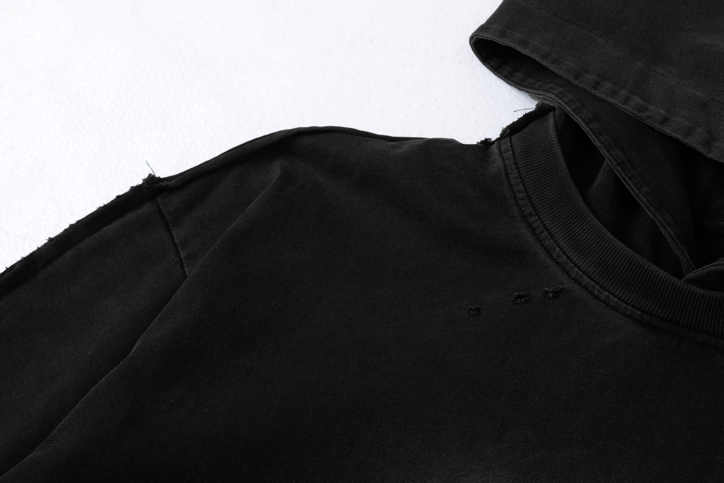 Omirad Destroyed Layered Graphic Hoodie Tee | Streetwear