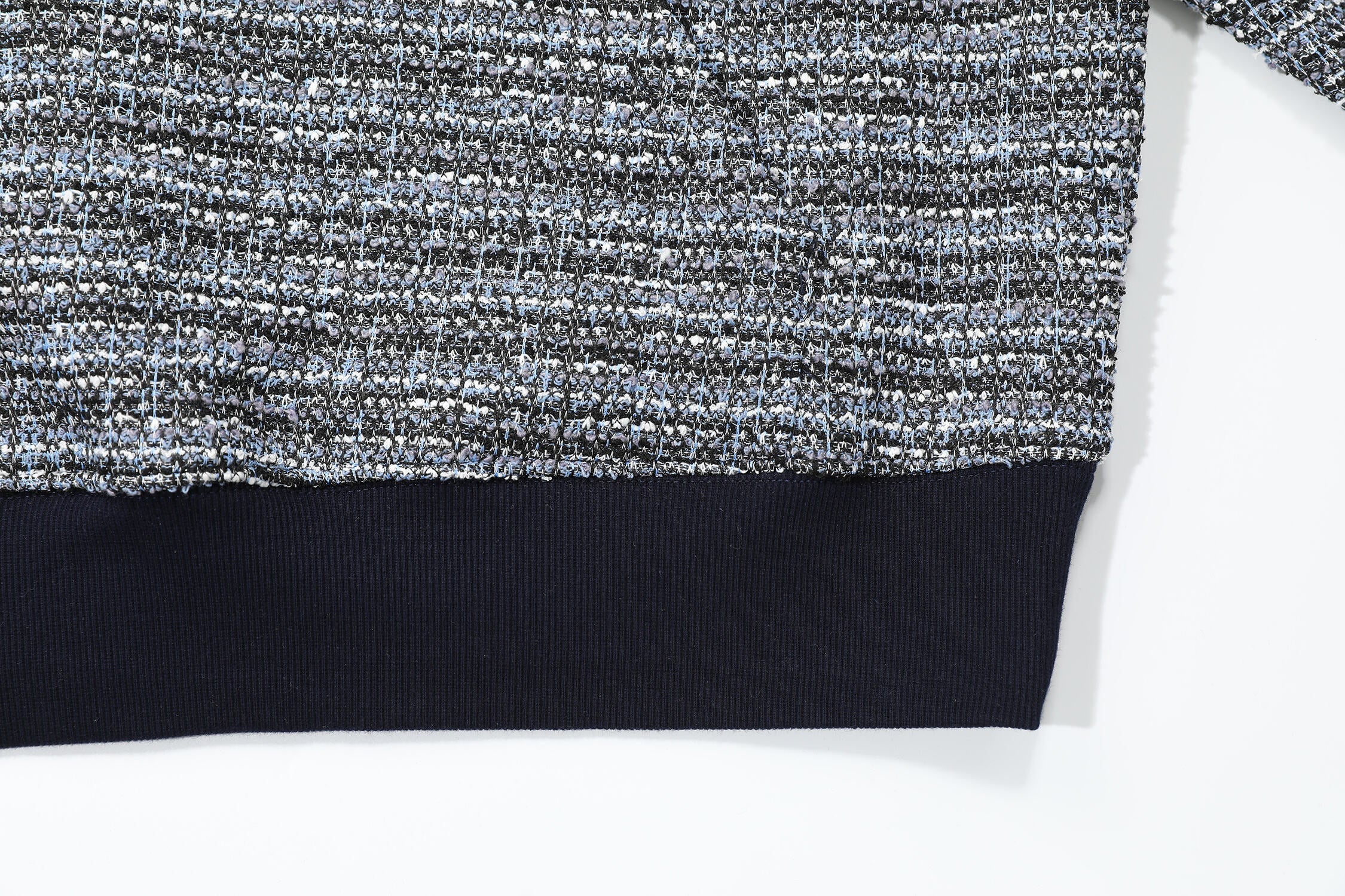 Omirad Textured Knit Hoodie | Woven Boucle Hooded Sweatshirt