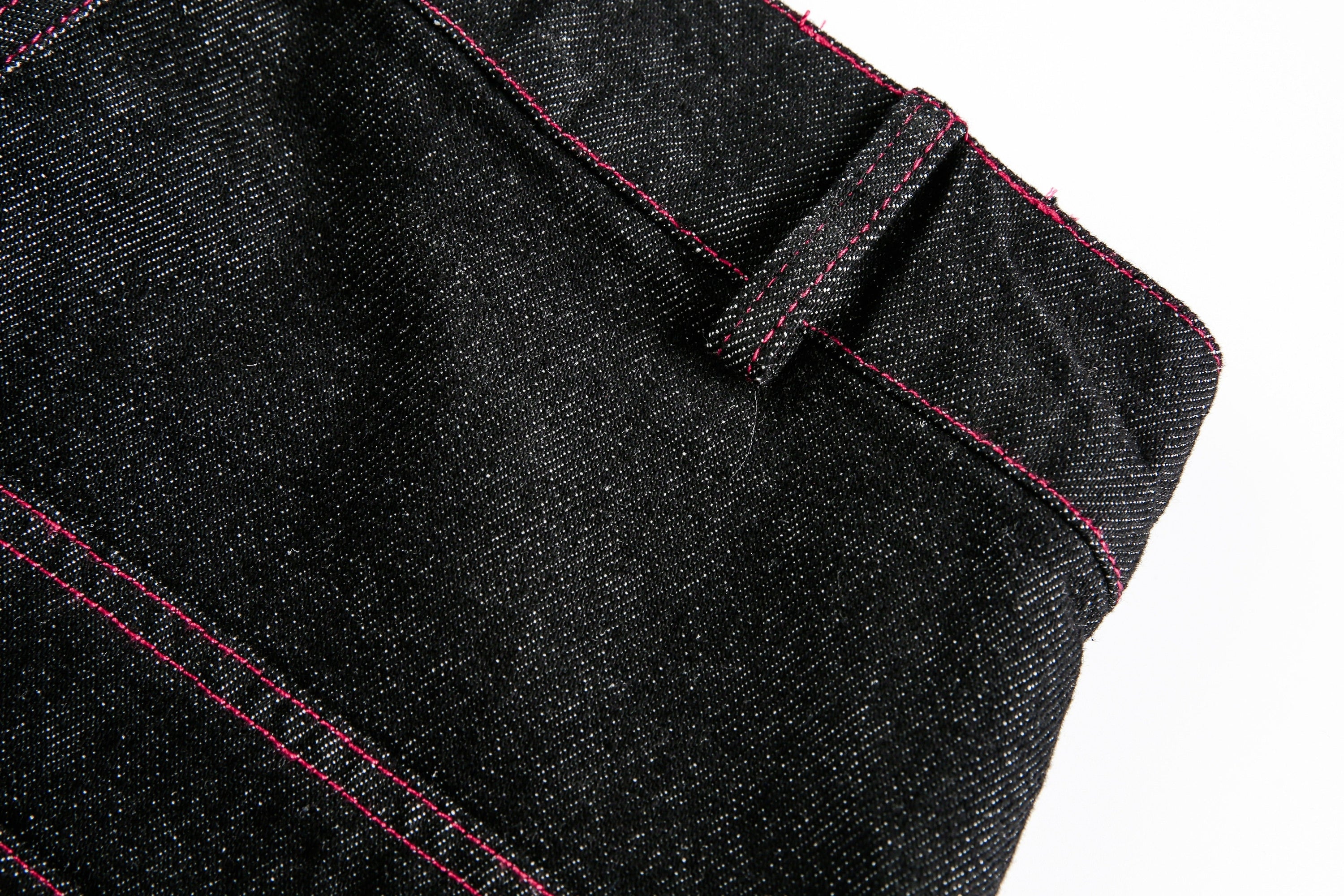 Omirad Red Stitch Barrel Denim Pants | Wide Leg Jeans