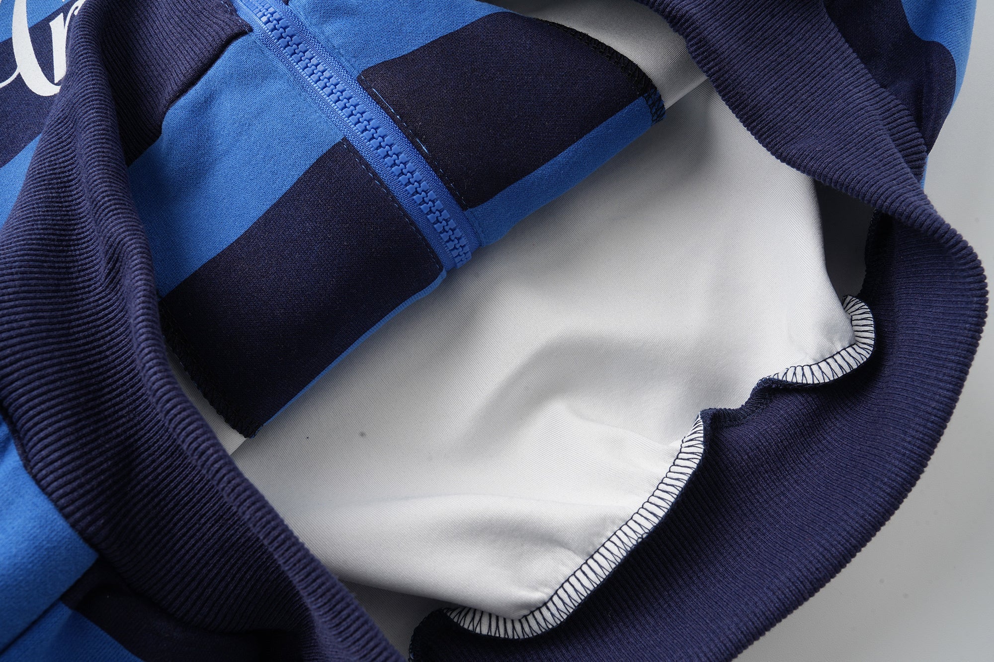 ArtMershier Striped Zip-Up Hoodie | Streetwear Logo Hoodie