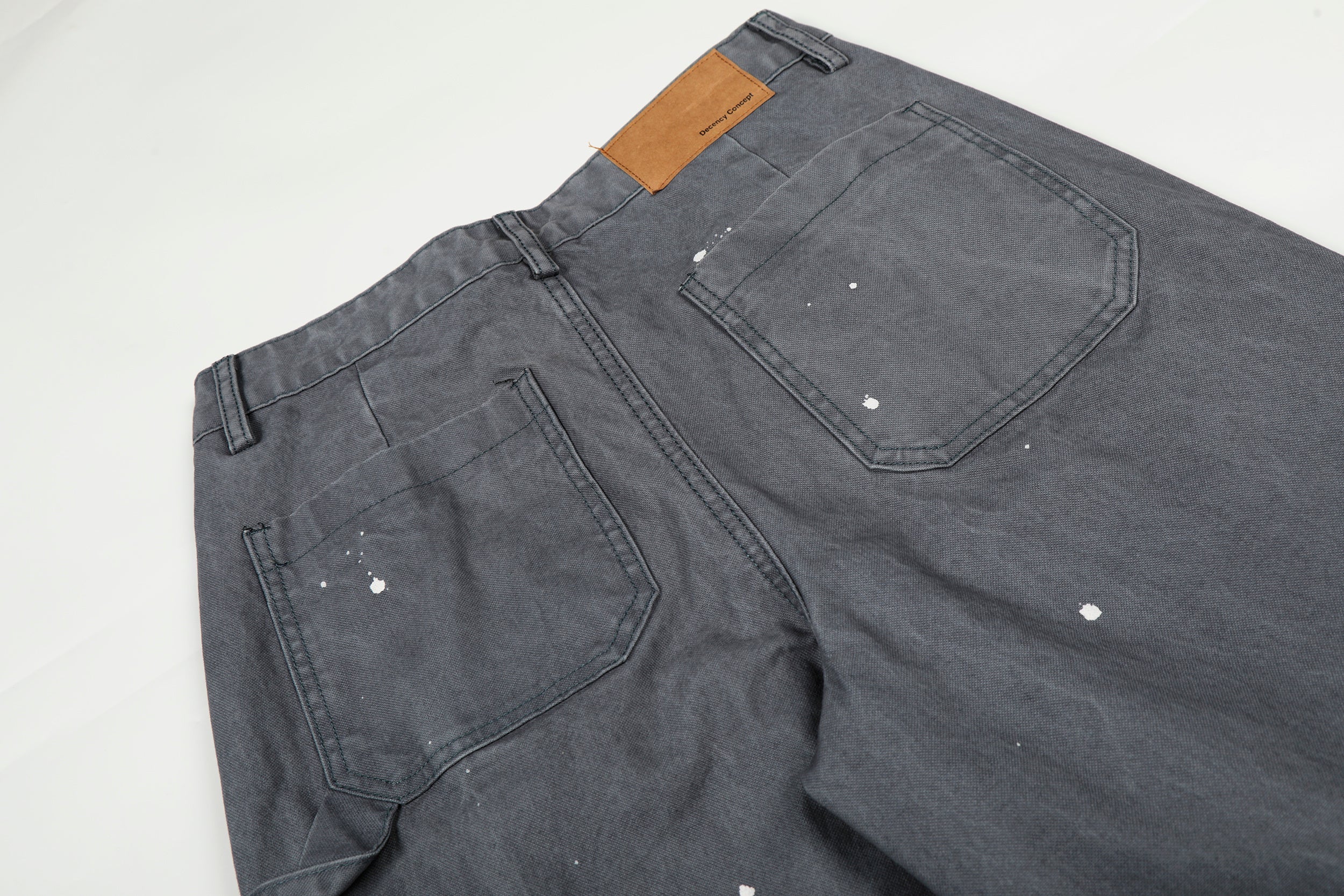 Paint-Splatter Utility Wide-Leg Jeans | Workwear Street Style