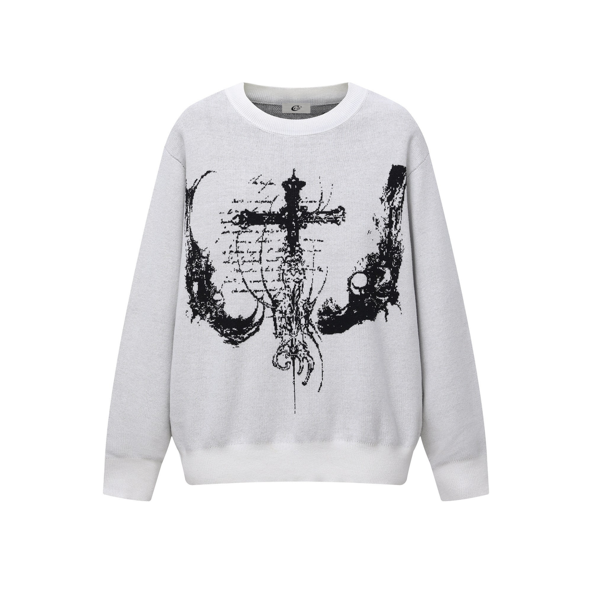 Omirad Gothic Cross Knit Sweater | Dark Art Streetwear