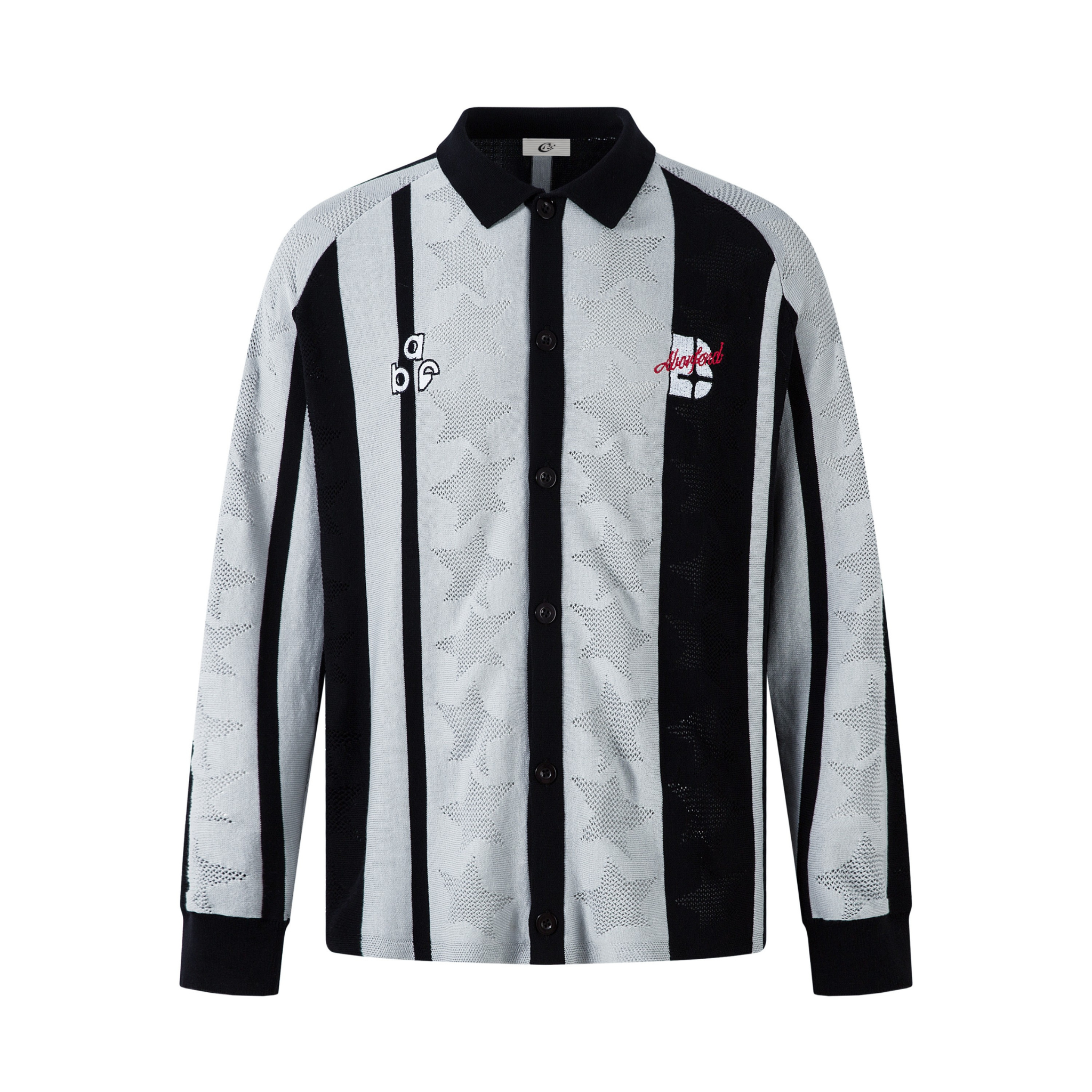 Retro Striped Knit Polo Shirt | Vintage Football Style