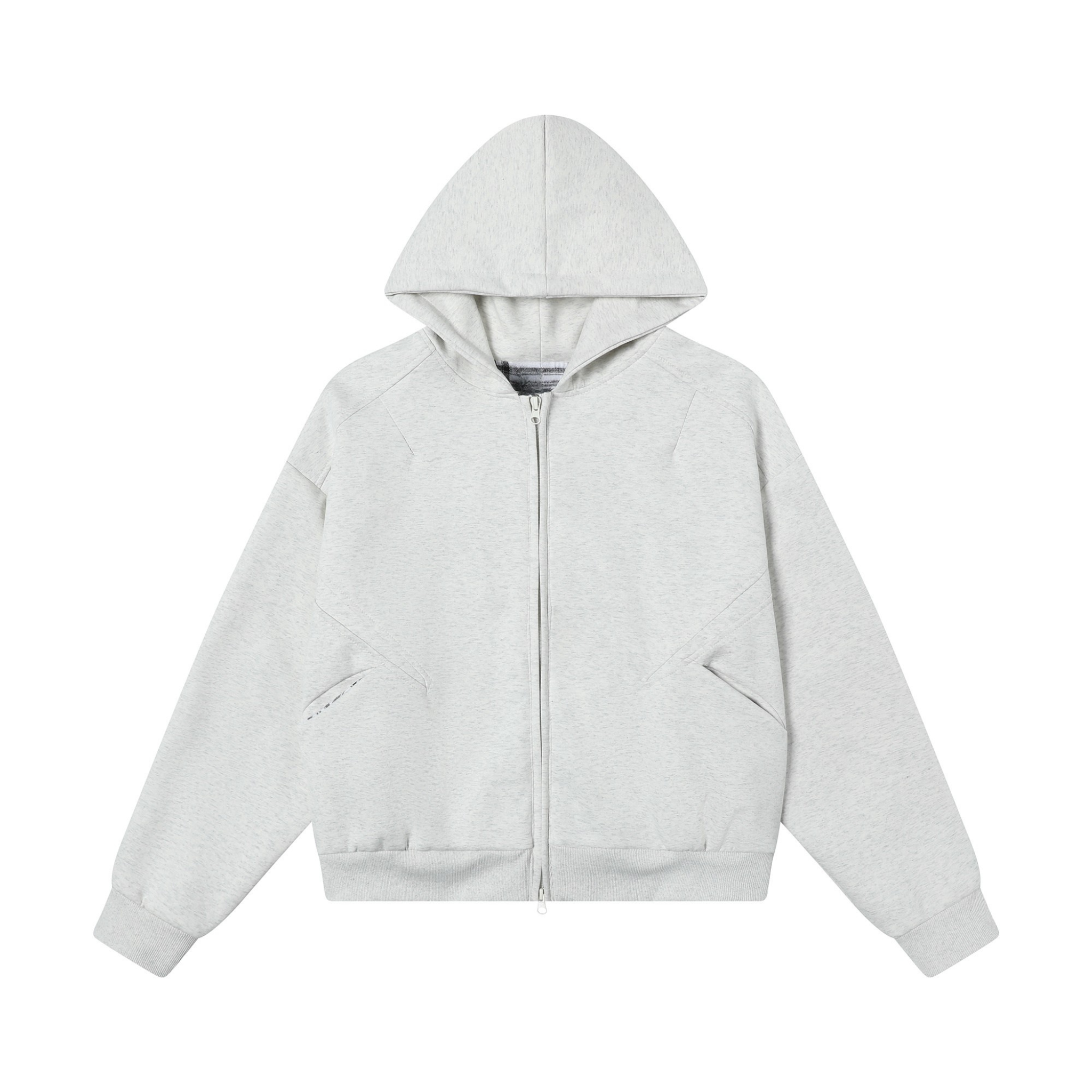 Omirad Structured Panel Zip-Up Hoodie | Minimalist Streetwear