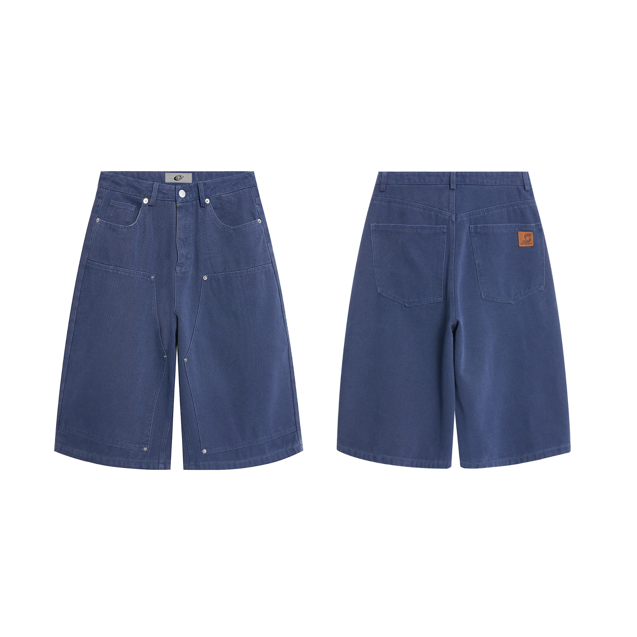 Omirad Vintage Canvas Jorts | Wide-Leg Denim Shorts