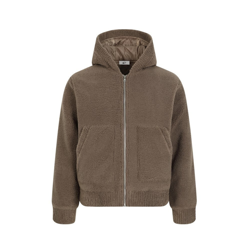 Omirad Teddy Fleece Hooded Jacket | Plush Zip-Up Hoodie