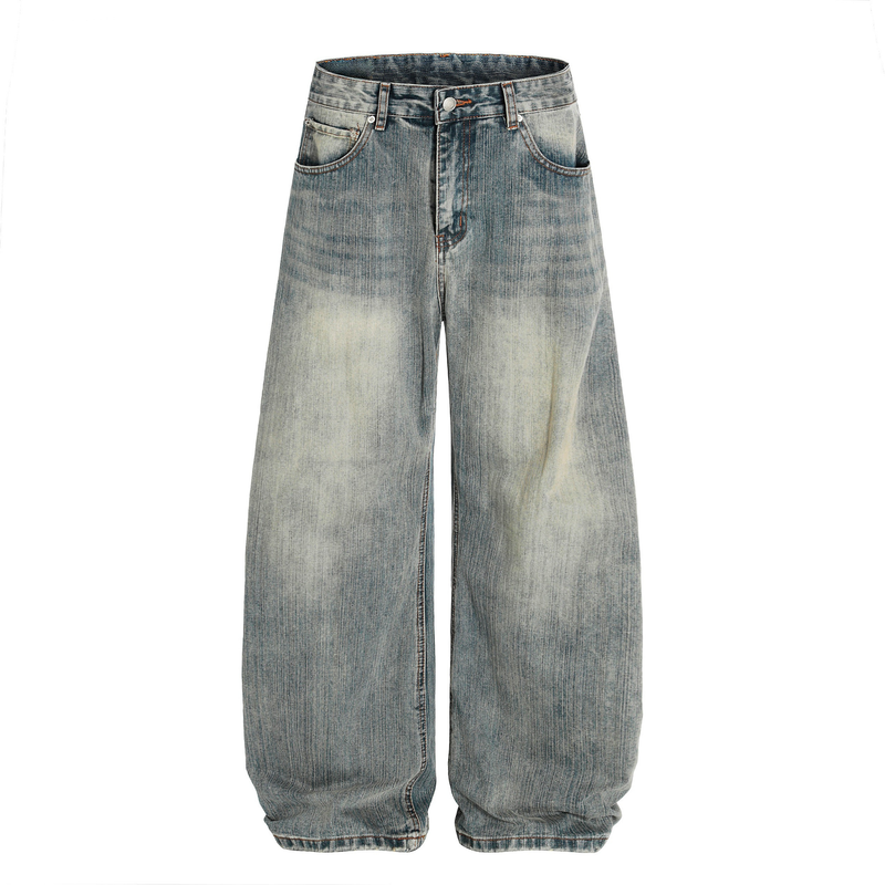 Omirad Washed Wide-Leg Denim Pants | Vintage Oversized Jeans