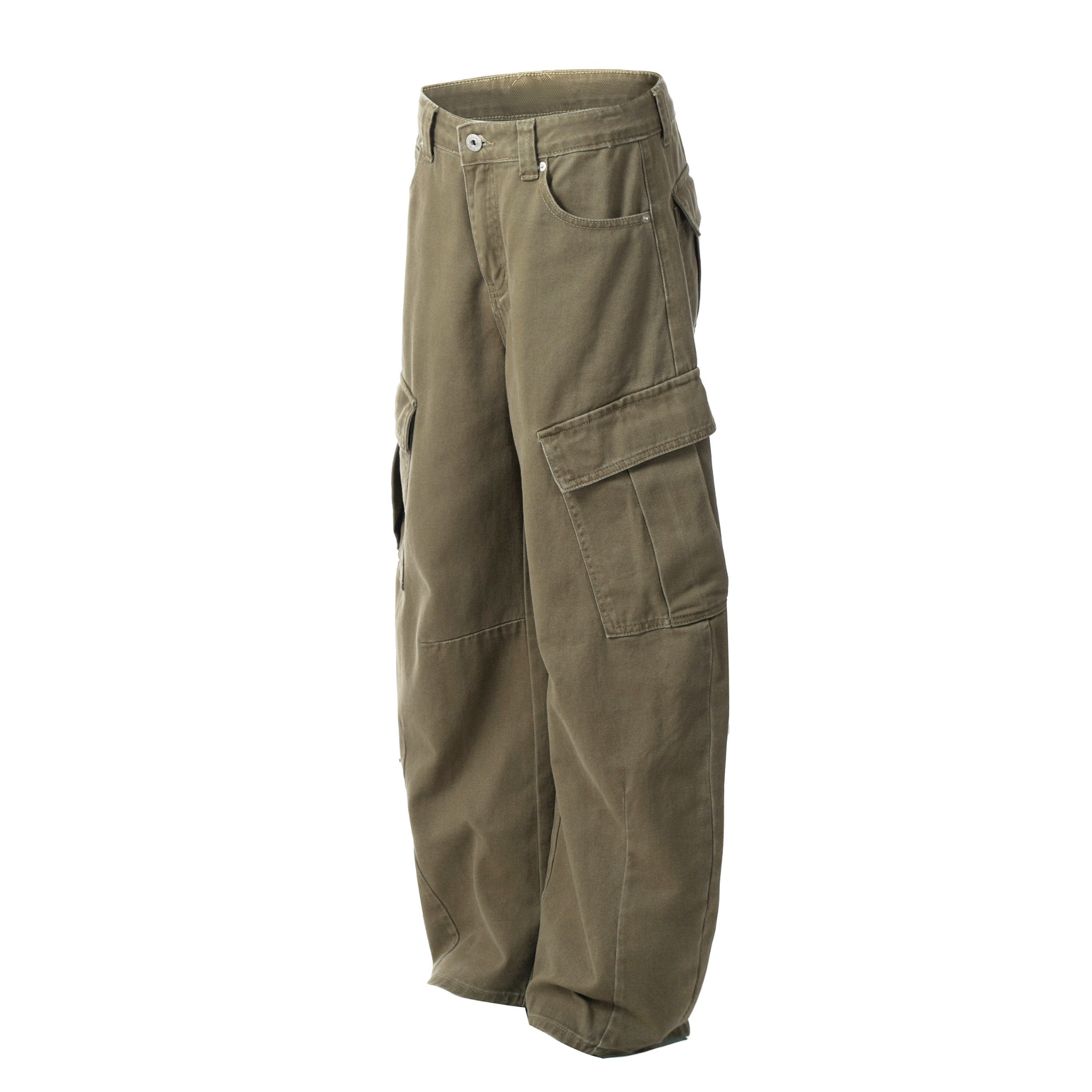 Multi-Pocket Wide-Leg Cargo Jeans | Oversized Fit