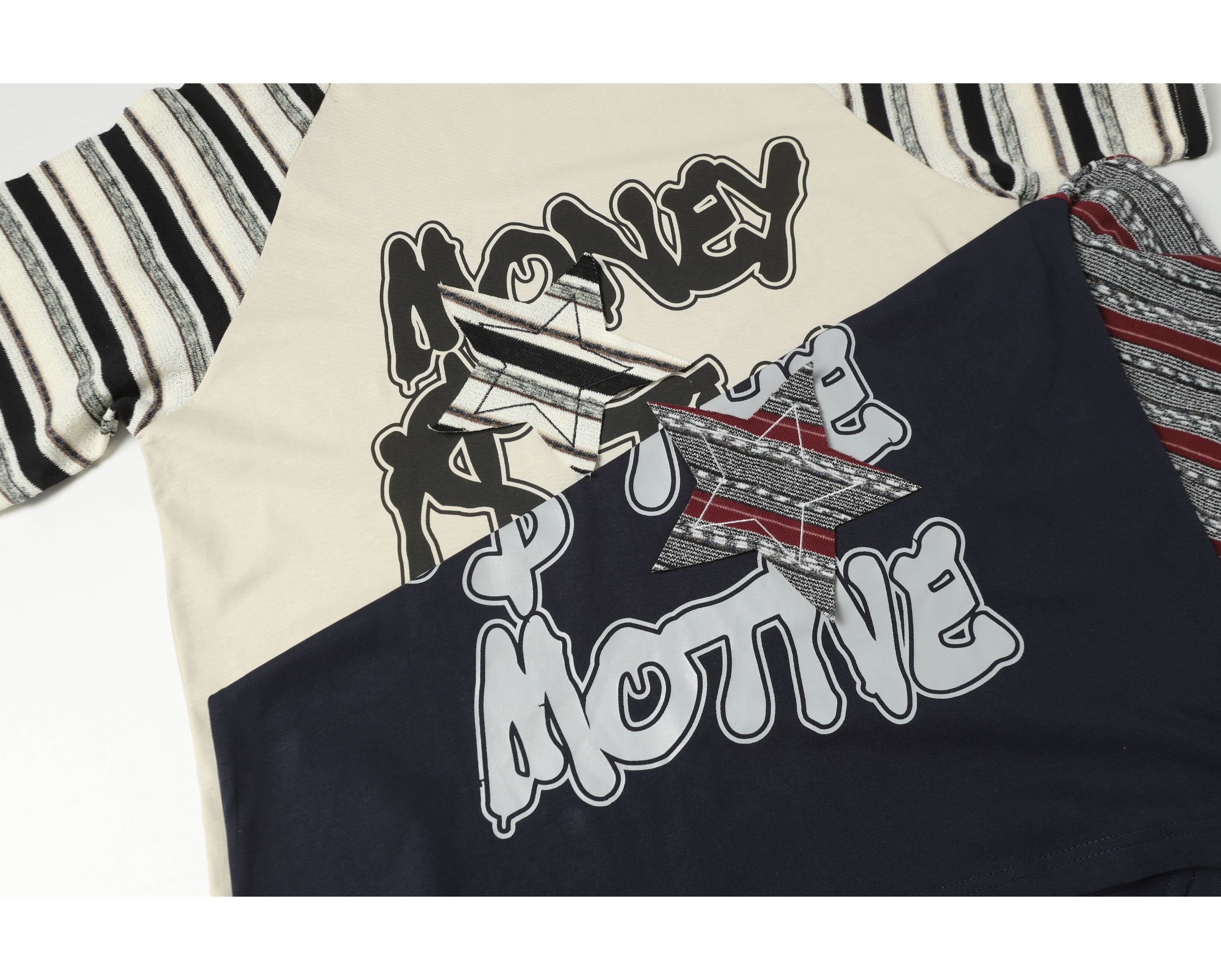 Omirad Money Is The Motive Patchwork Graphic T-Shirt