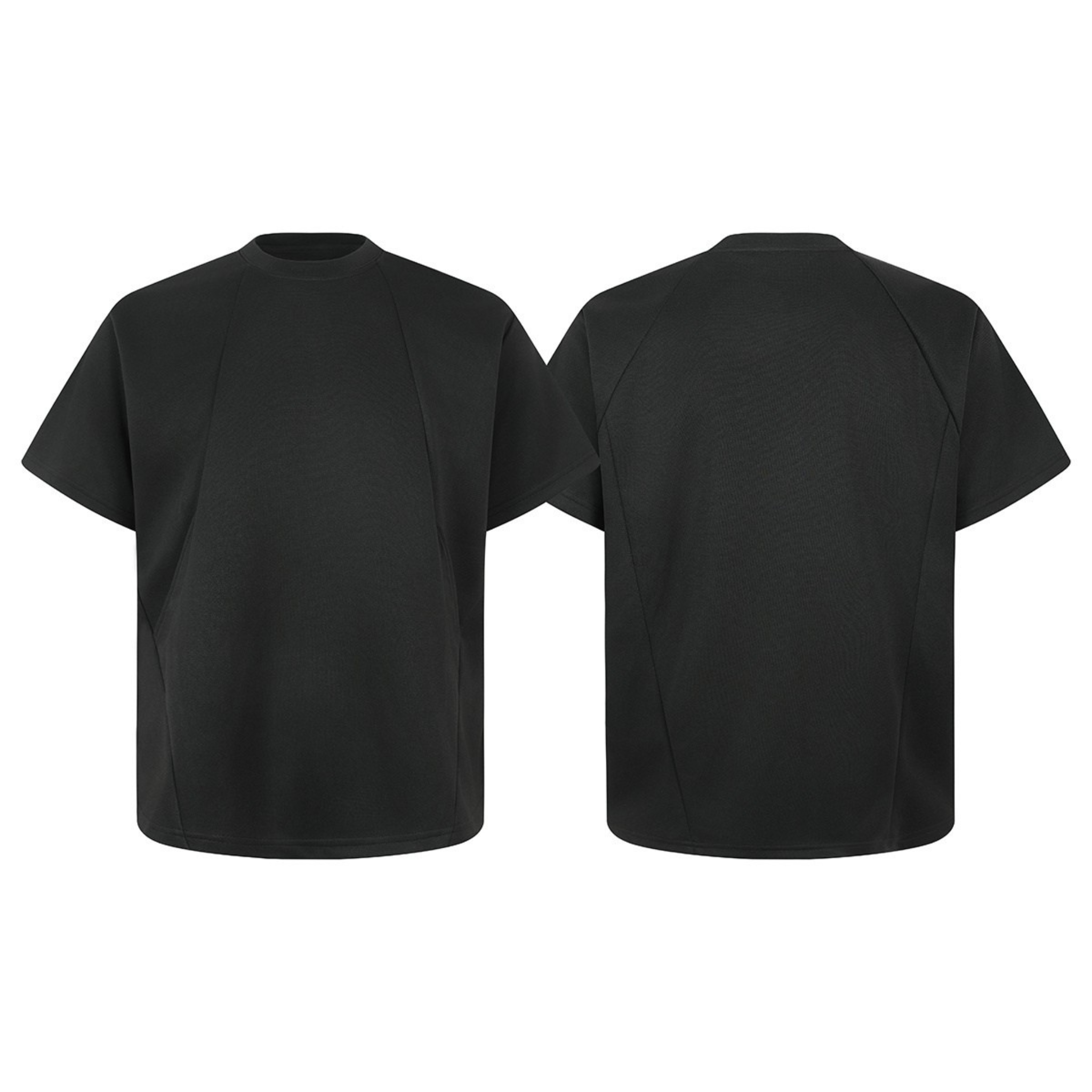 Omirad Minimal Cut Structured Oversized Tee | Geometric Seam