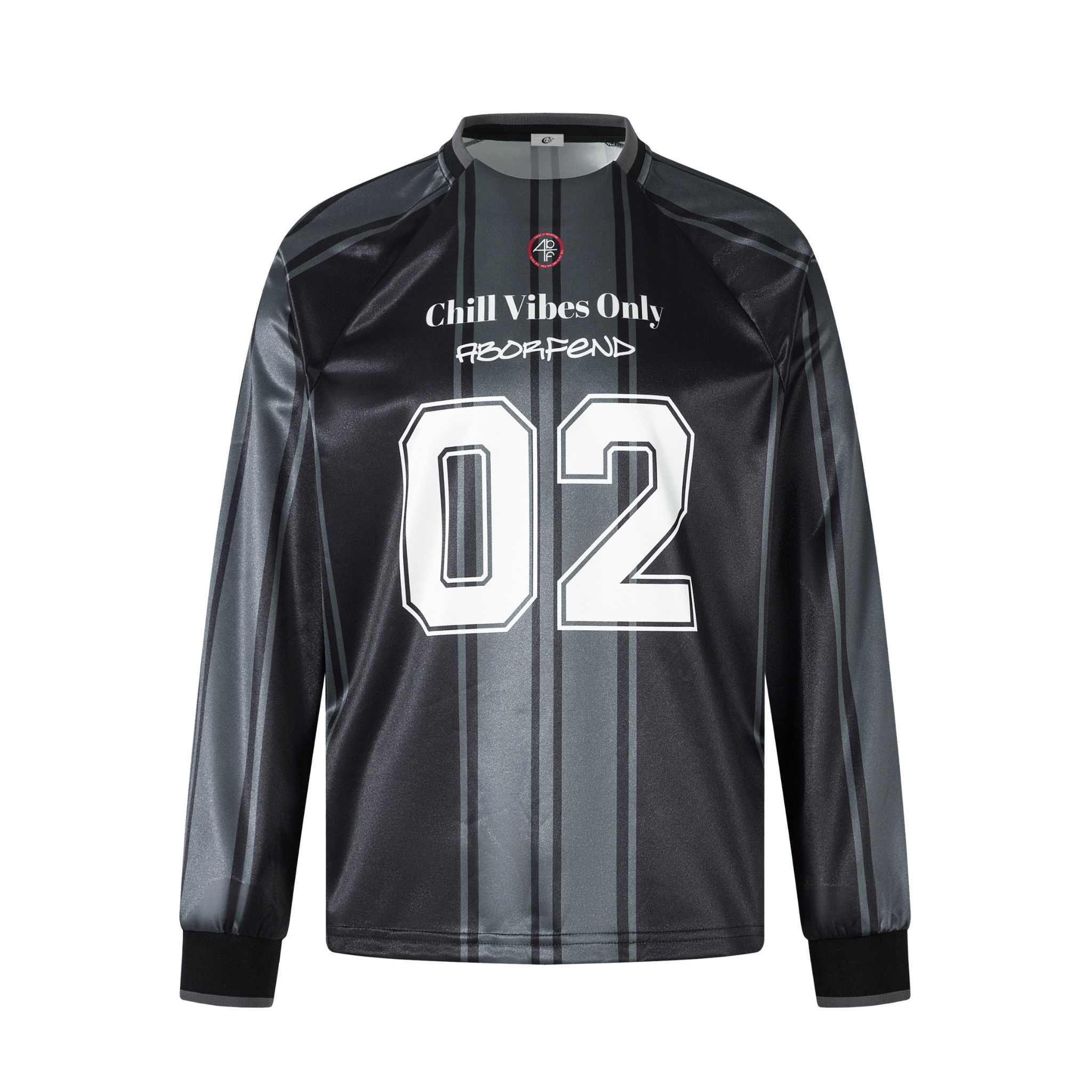 Chill Vibes Only 02 Retro Stripe Long Sleeve Jersey Top