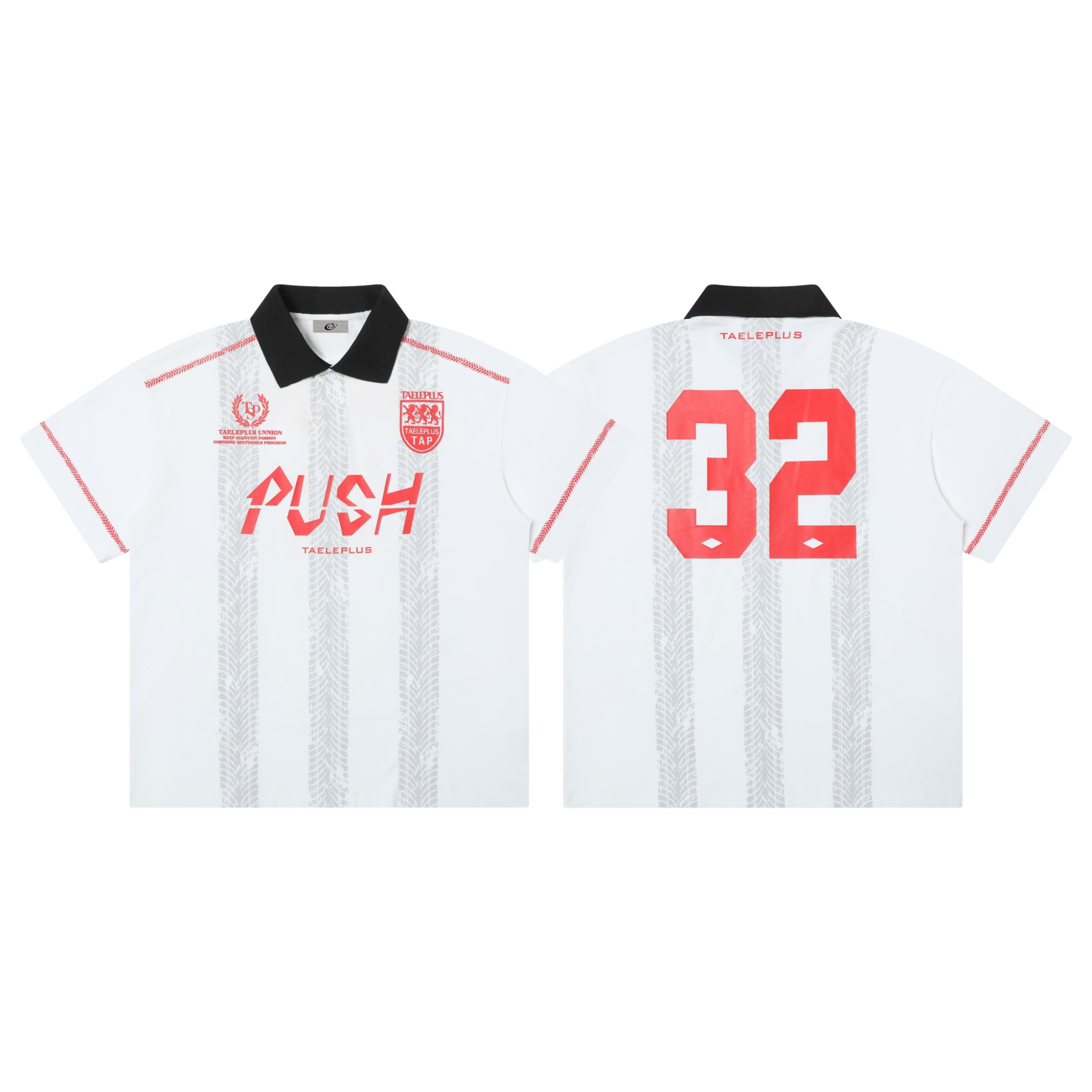 PUSH Contrast Collar Soccer Jersey | Street Football Shirt