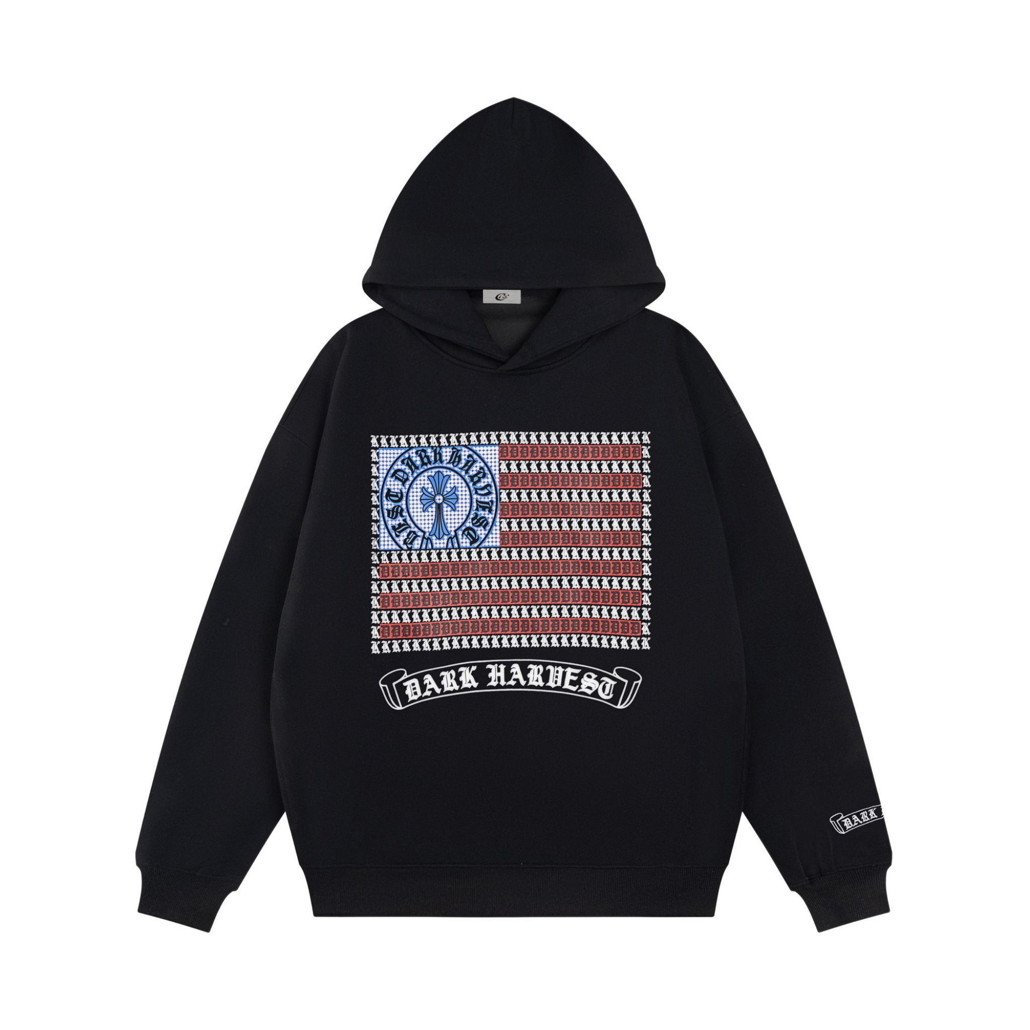 Dark Harvest Flag Graphic Hoodie | Streetwear Pullover